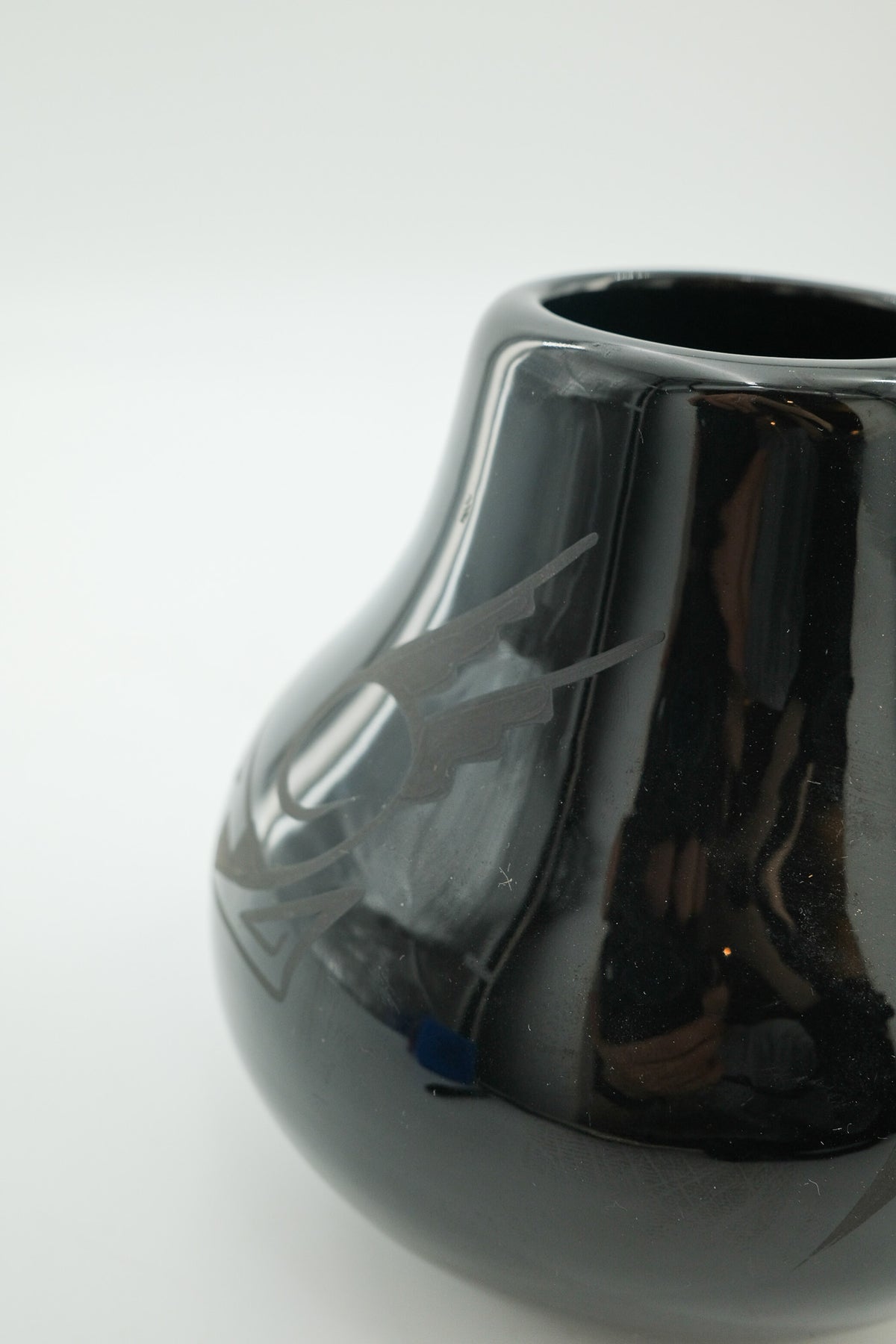 Black Seed Pot by James - Navajo / ナバホ族 ジェームス作 ブラック・シードポット