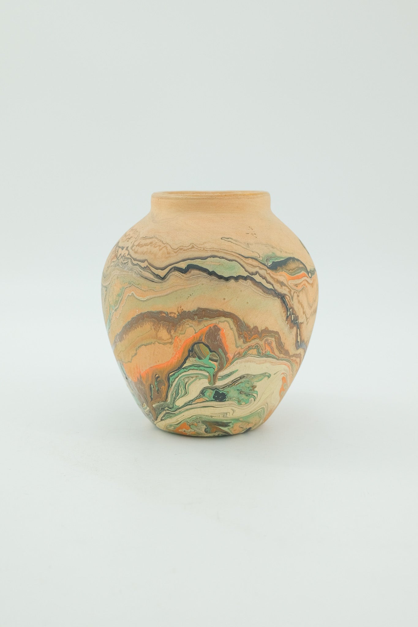 Nemadji Pottery Marble Vase / ネマジポッタリー マーブルフラワーベース