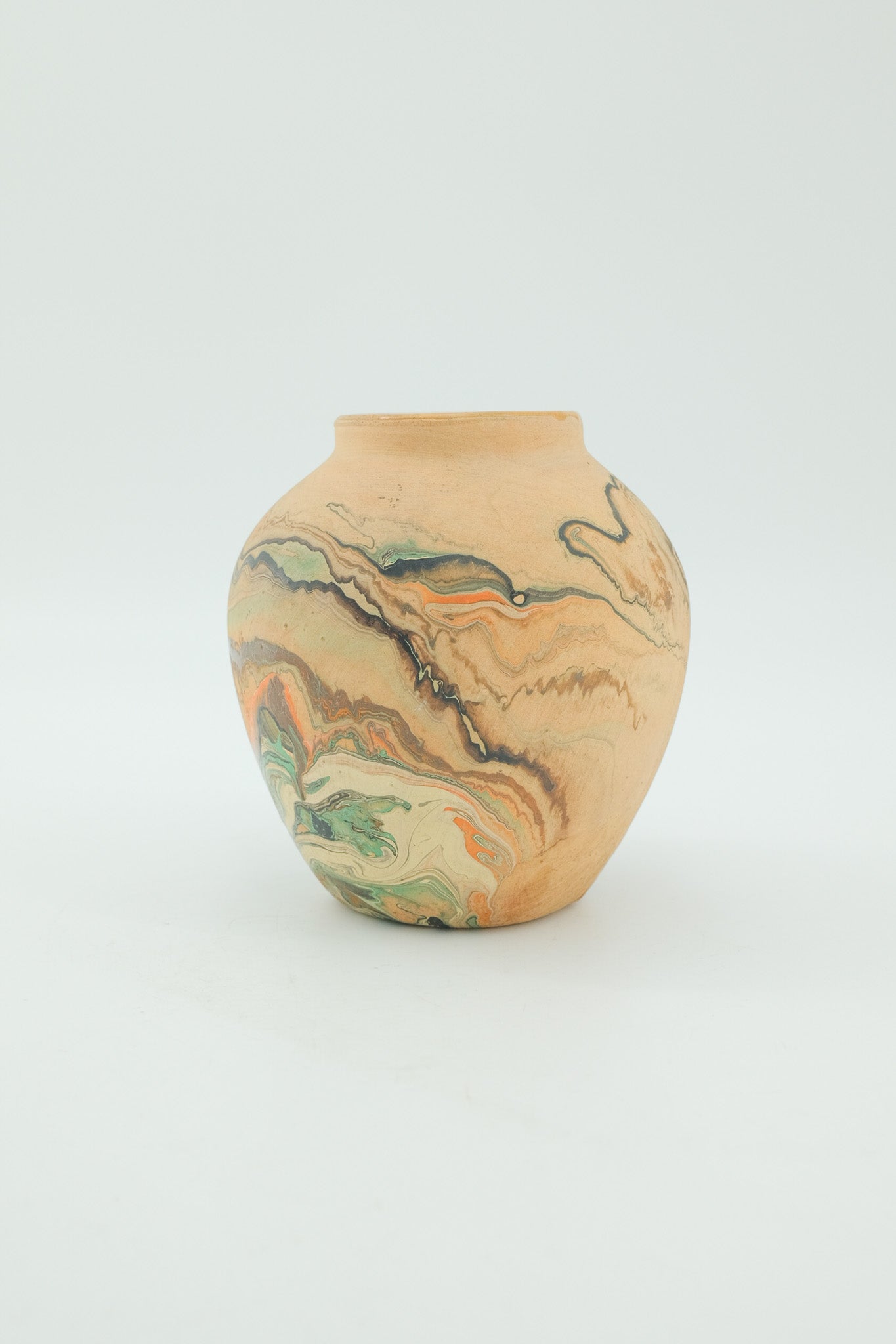 Nemadji Pottery Marble Vase / ネマジポッタリー マーブルフラワーベース