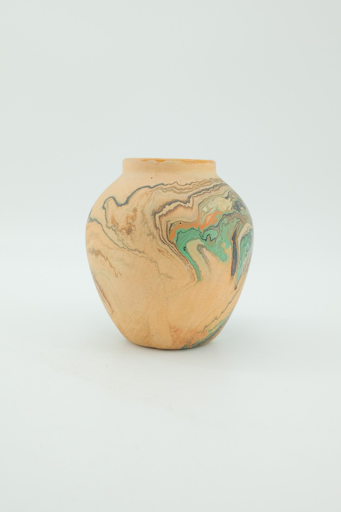 Nemadji Pottery Marble Vase / ネマジポッタリー マーブルフラワーベース