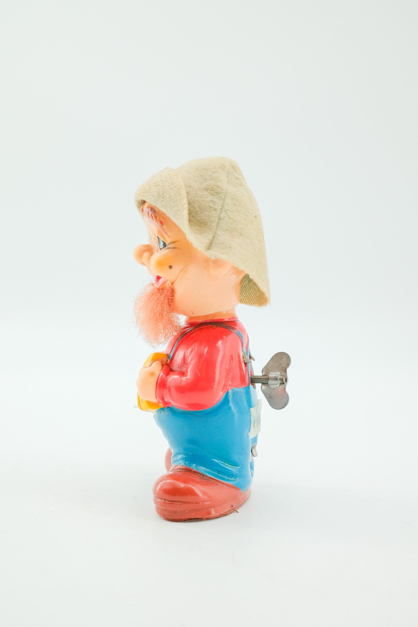 Vintage Wind-up Toy Gnome with Accordion / ゼンマイ式アコーディオンを弾く小人の人形