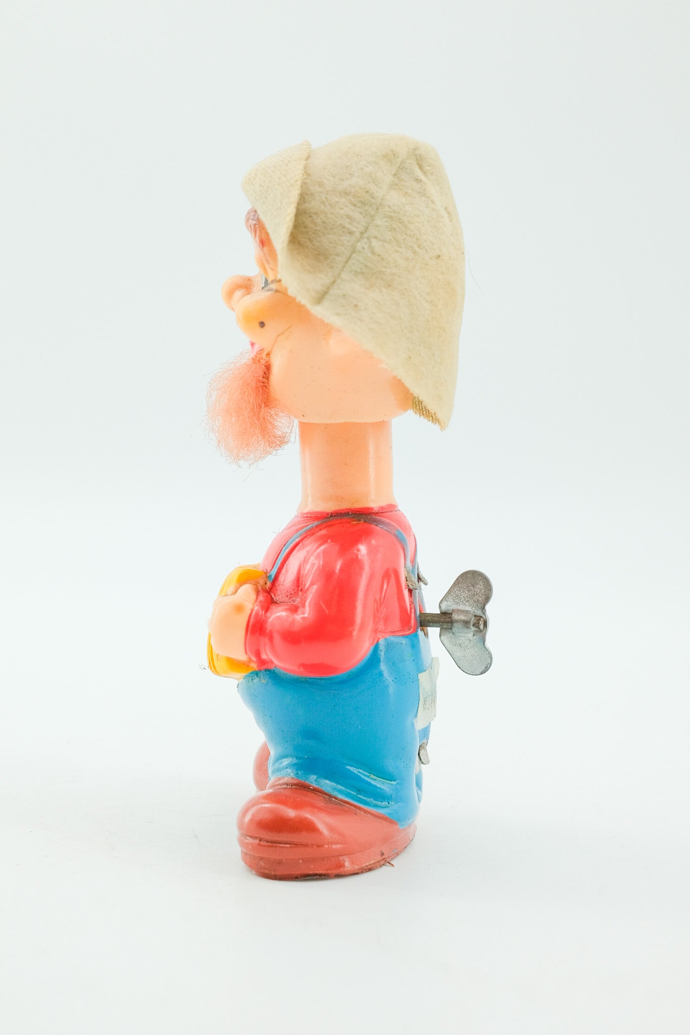 Vintage Wind-up Toy Gnome with Accordion / ゼンマイ式アコーディオンを弾く小人の人形