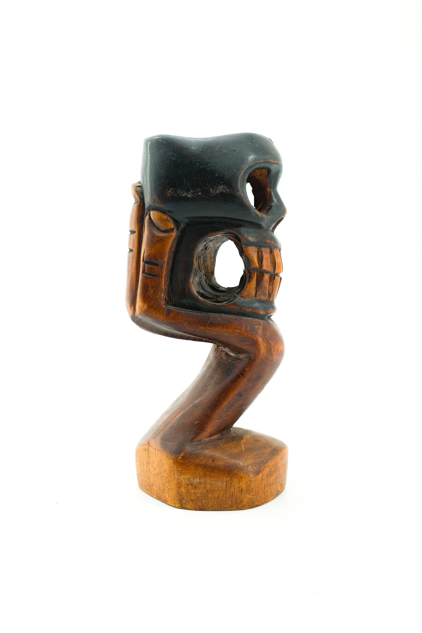 Wood Carved Skull & Hand Sculpture / スカル＆ハンド ウッドオブジェ