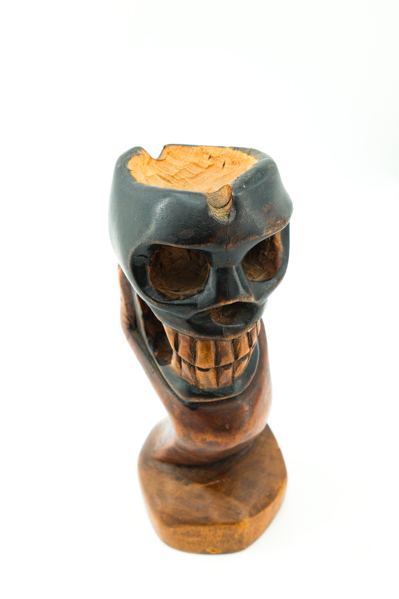 Wood Carved Skull & Hand Sculpture / スカル＆ハンド ウッドオブジェ