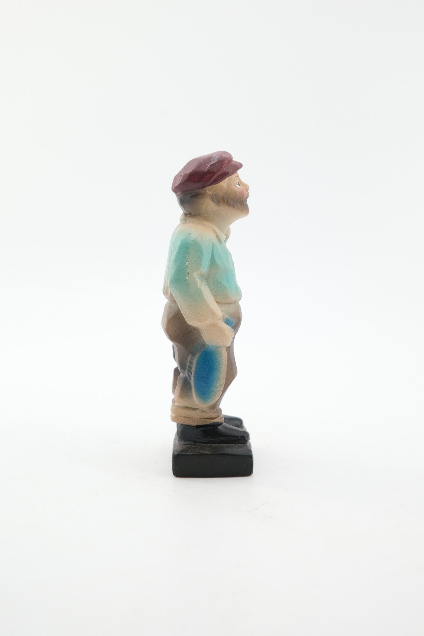 Ceramic Figurine Man / 陶器製 魚を持った男のフィギュア