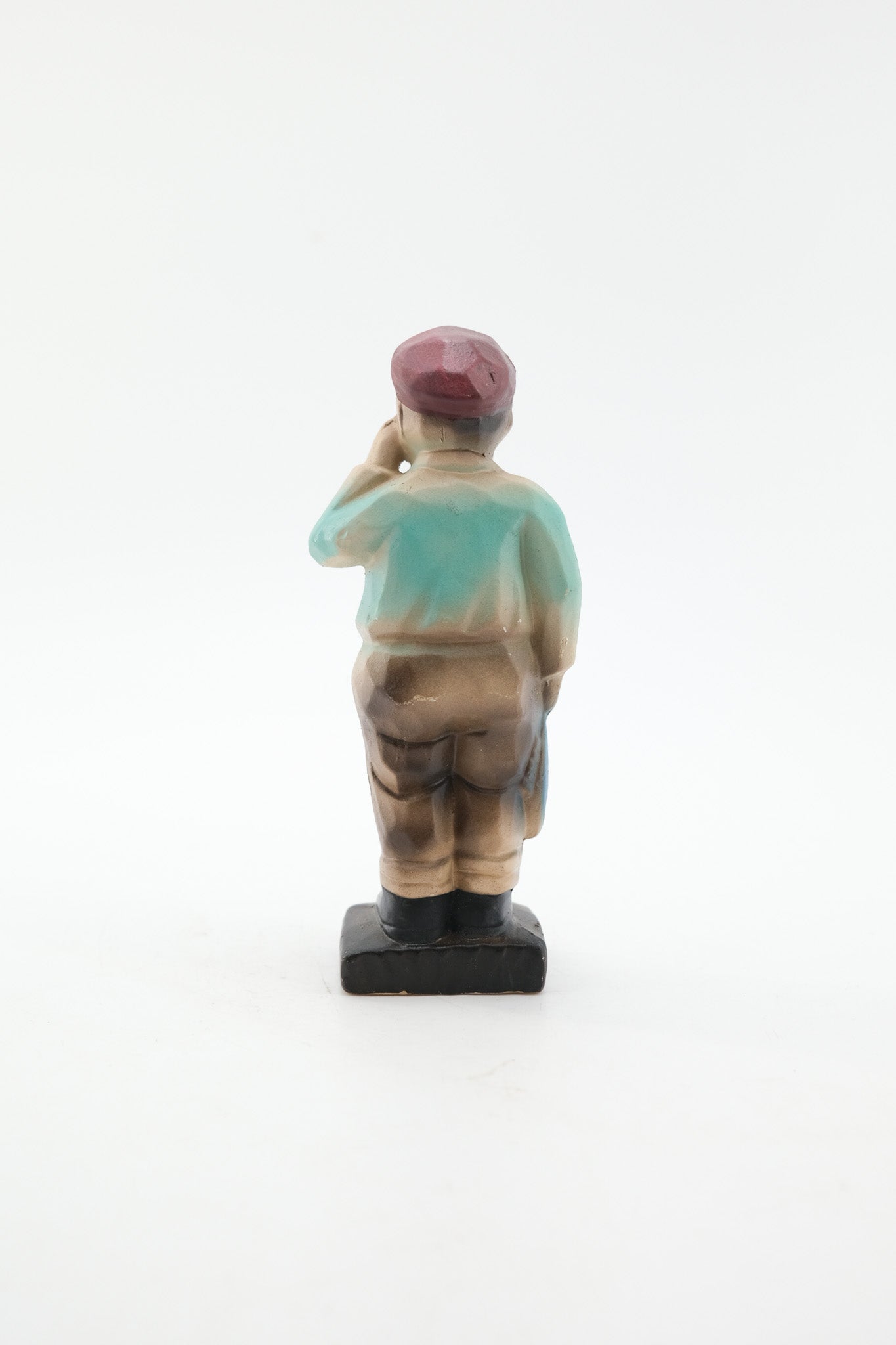 Ceramic Figurine Man / 陶器製 魚を持った男のフィギュア