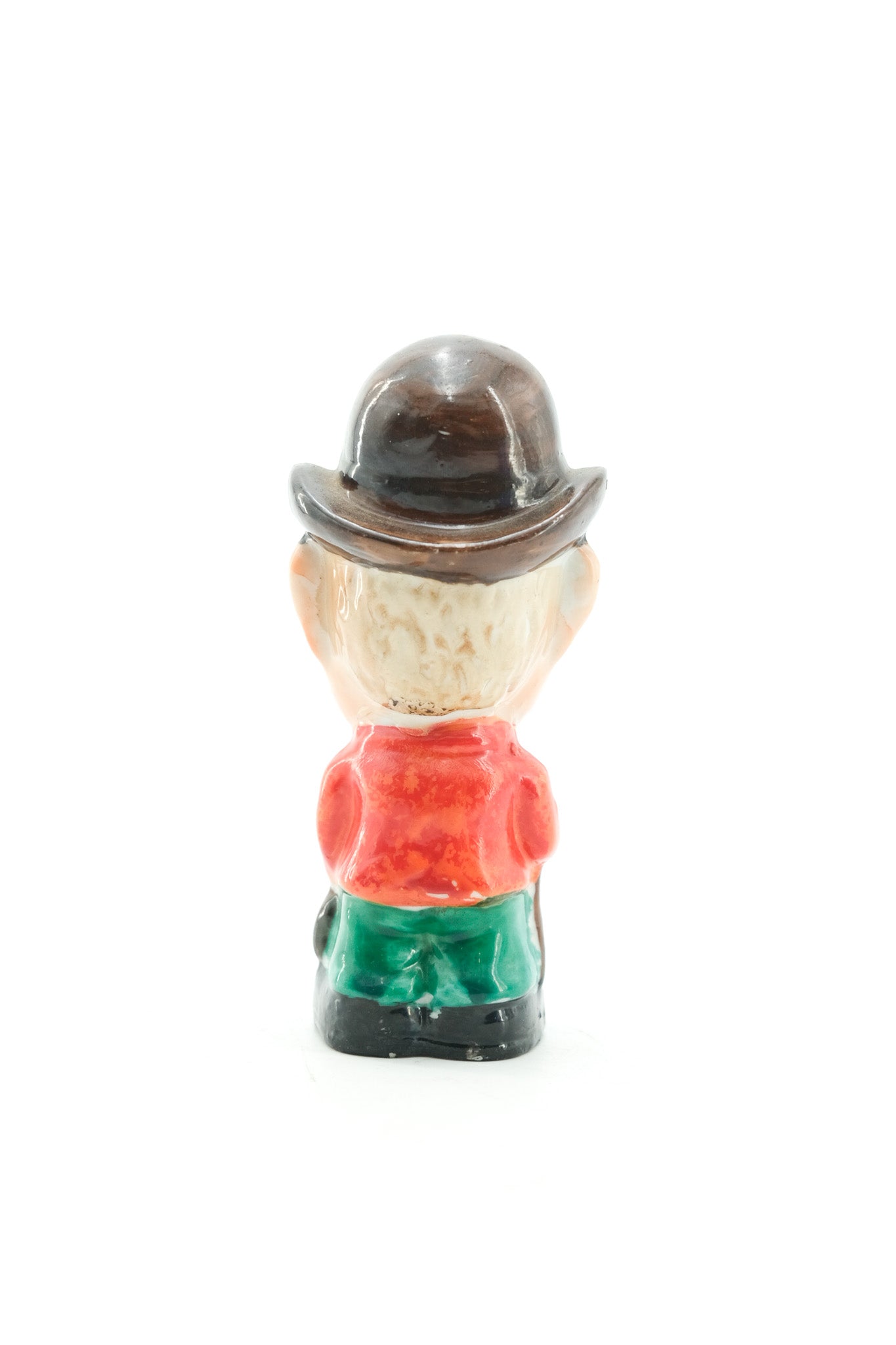 Vintage Ceramic Figurine / ボーラーハットの男性