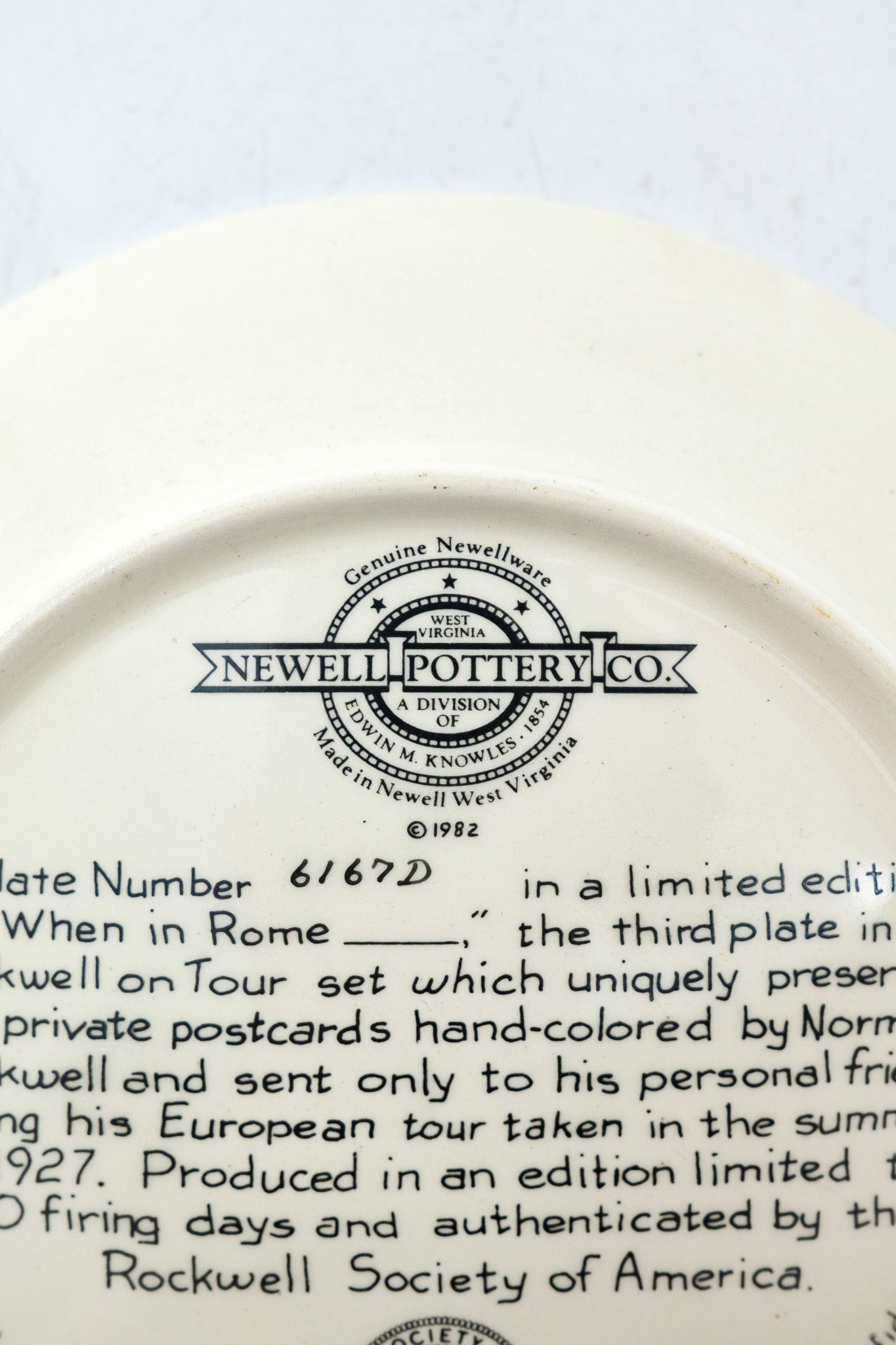"When in Rome" Collector's Plate / 「When in Rome」コレクターズプレート