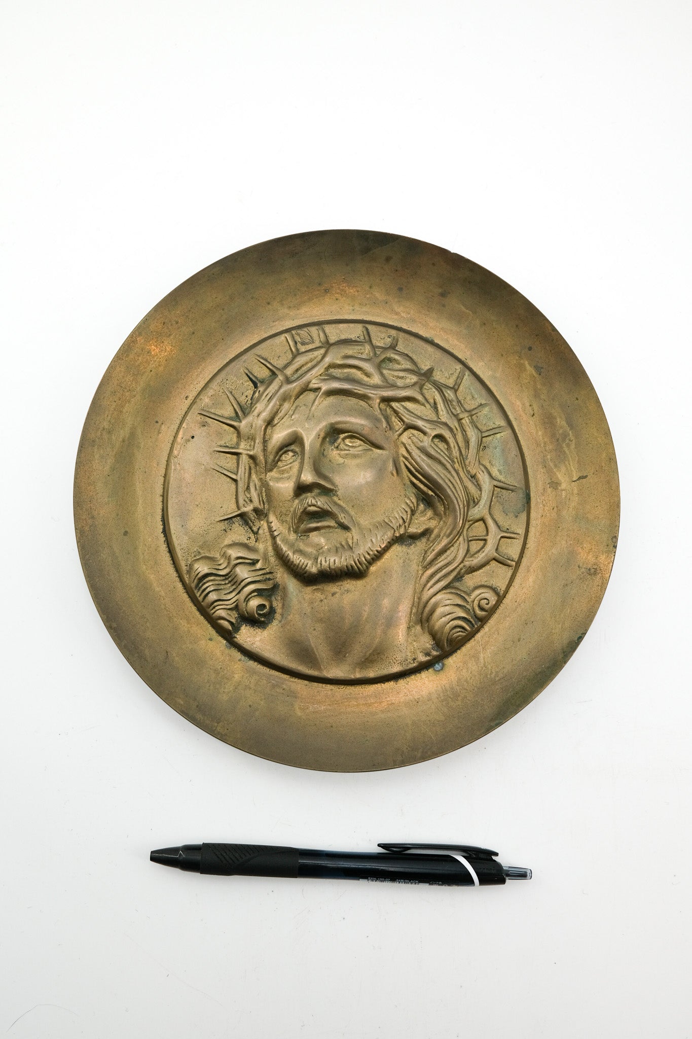 Brass Plate Relief of Jesus / 真鍮プレートキリストのレリーフ