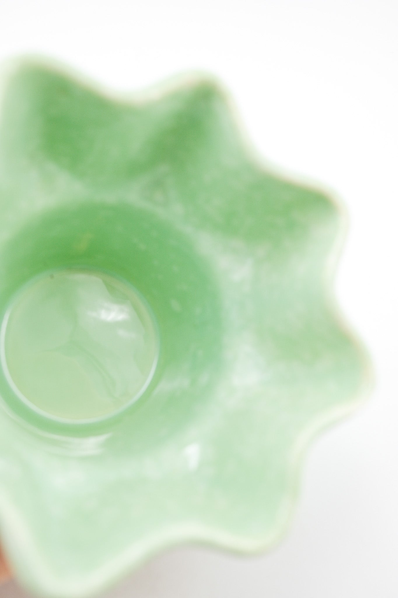 Imperial Glass Green Fluted Bowl / インペリアルガラス グリーン フルーツボウル