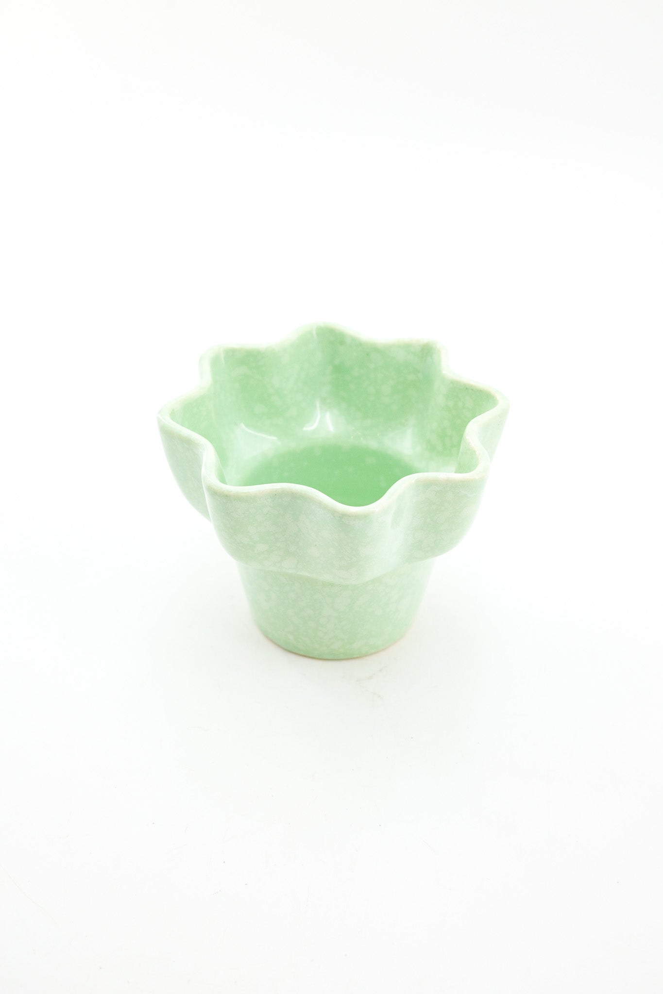 Imperial Glass Green Fluted Bowl / インペリアルガラス グリーン フルーツボウル