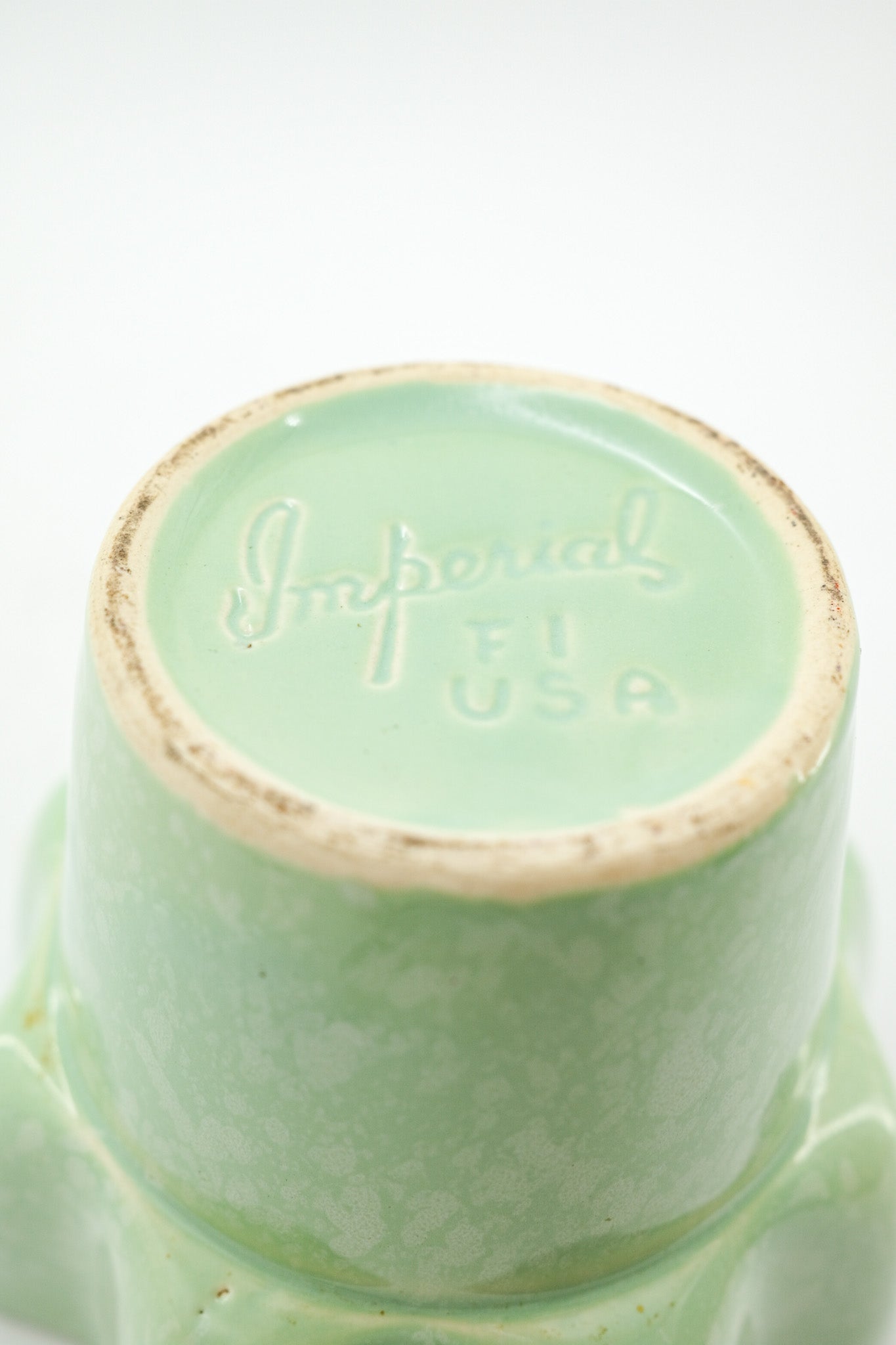 Imperial Glass Green Fluted Bowl / インペリアルガラス グリーン フルーツボウル