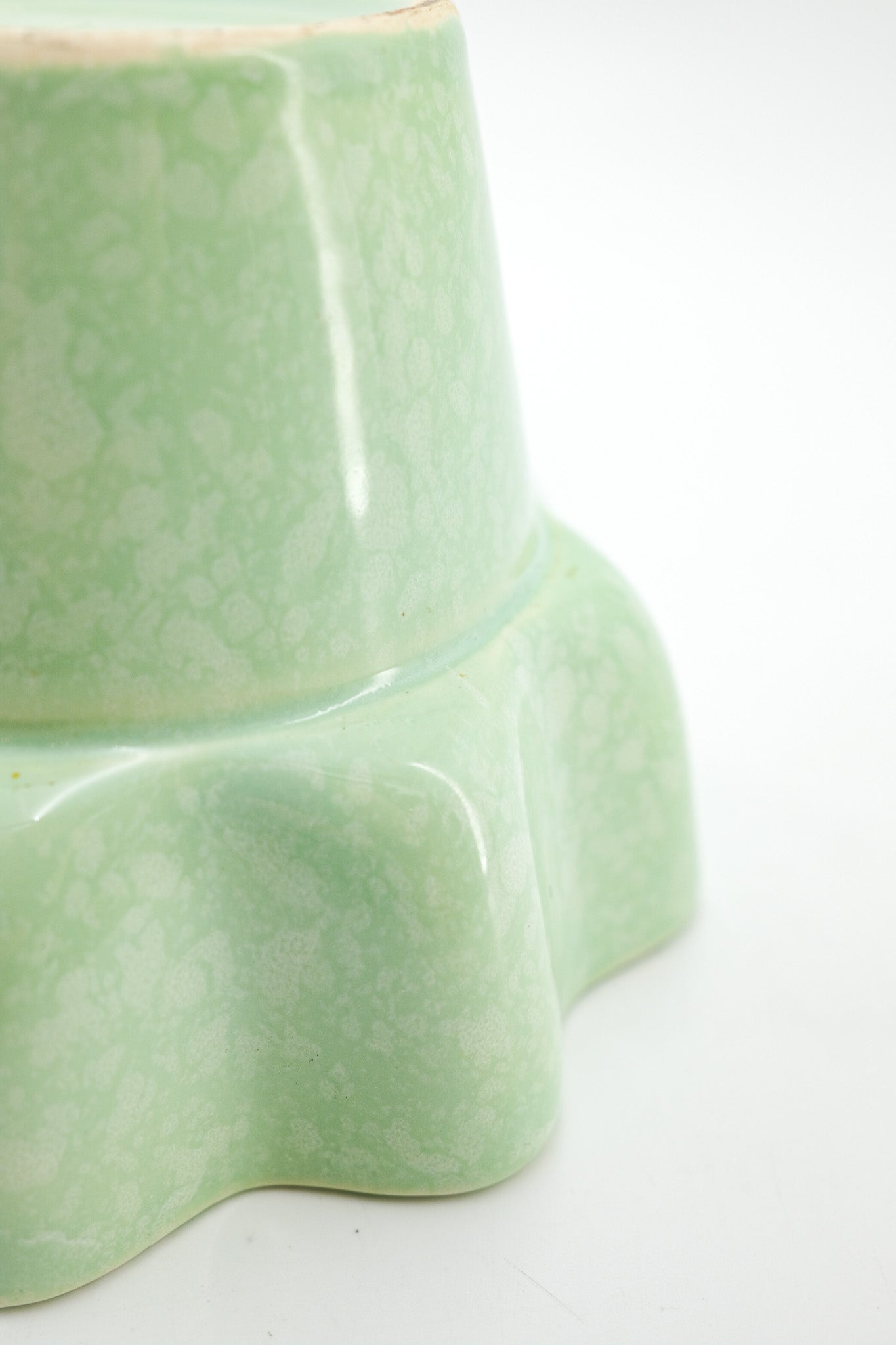 Imperial Glass Green Fluted Bowl / インペリアルガラス グリーン フルーツボウル