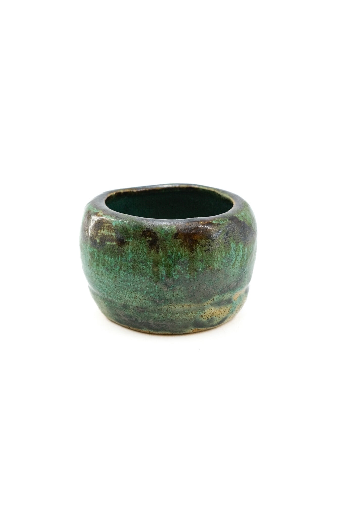 Rustic Green Glazed Ceramic Bowl / ラスティック グリーン釉薬 セラミックボウル