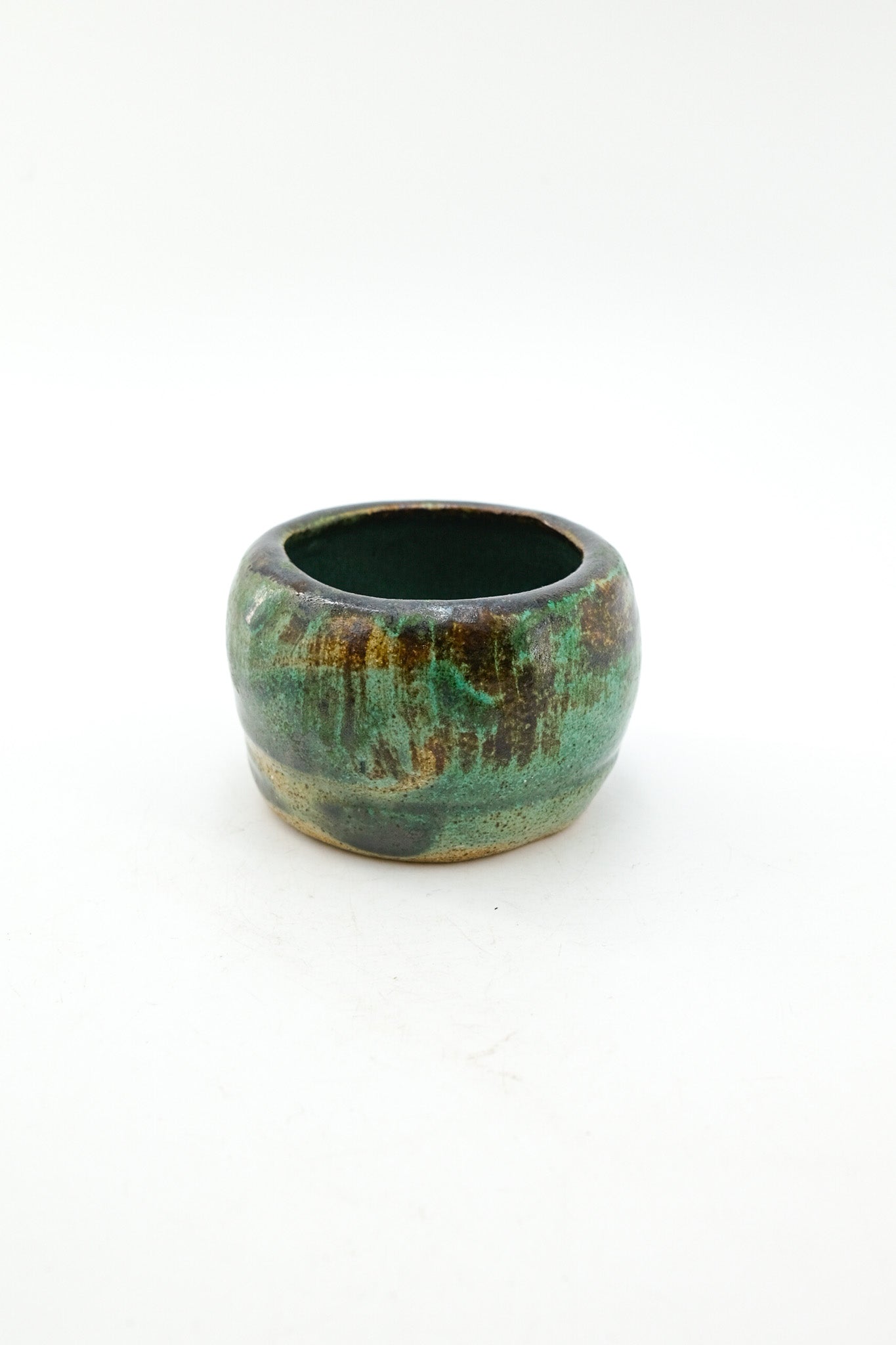 Rustic Green Glazed Ceramic Bowl / ラスティック グリーン釉薬 セラミックボウル