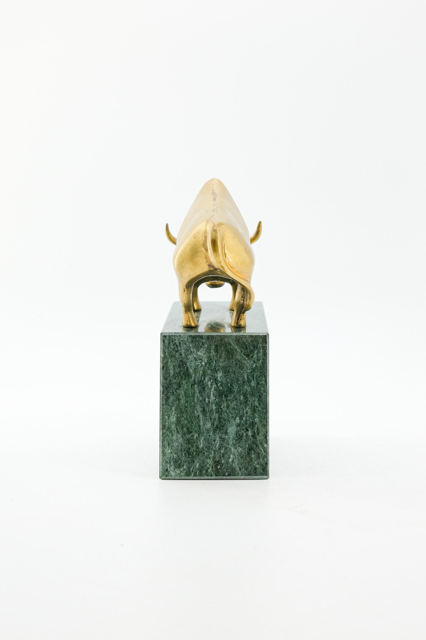 Brass Bull Figurine on Marble Base / 真鍮の牡牛オブジェ