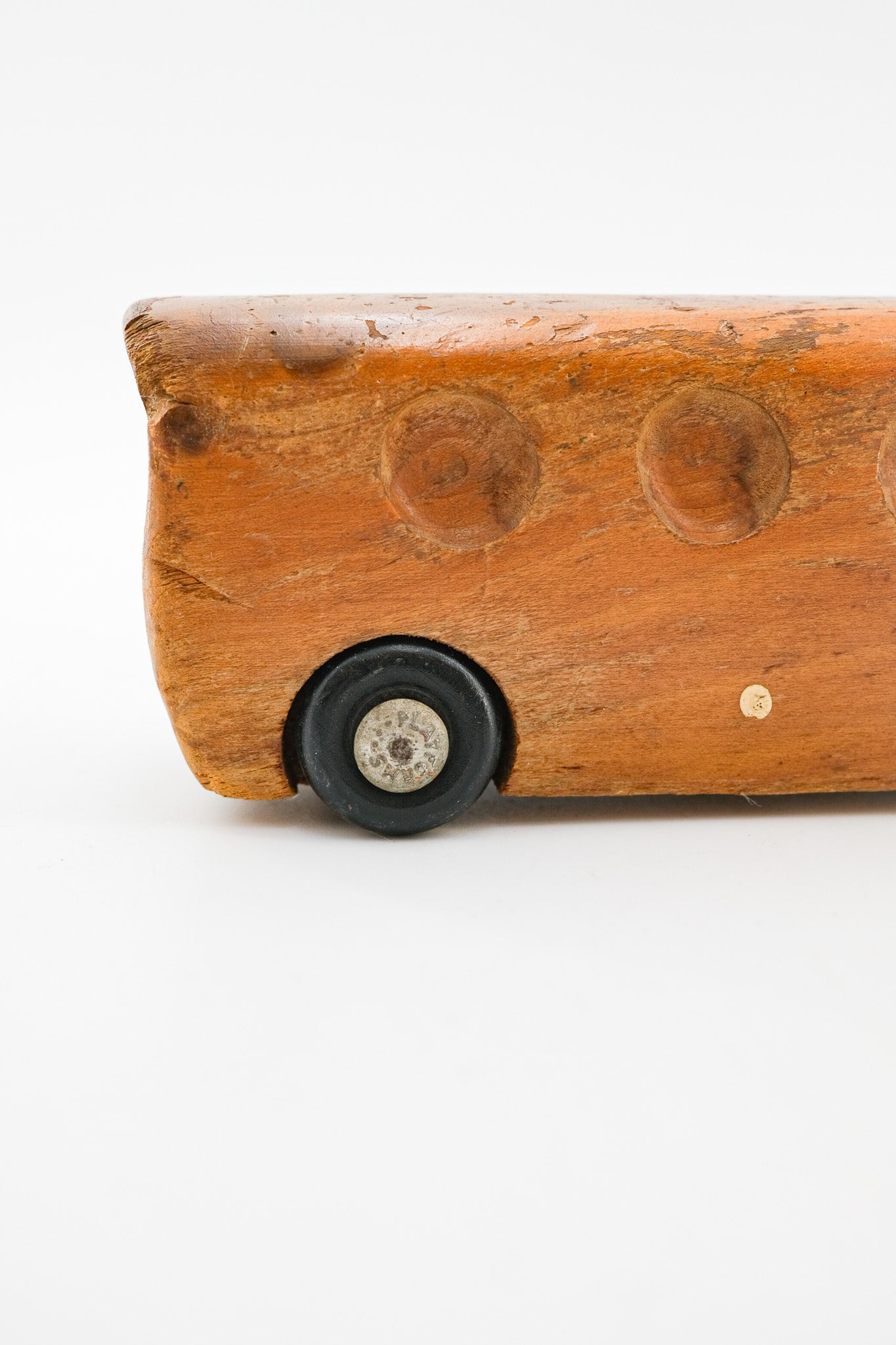 Vintage Wooden Bus Toy / ヴィンテージ 木製バス ミニカー