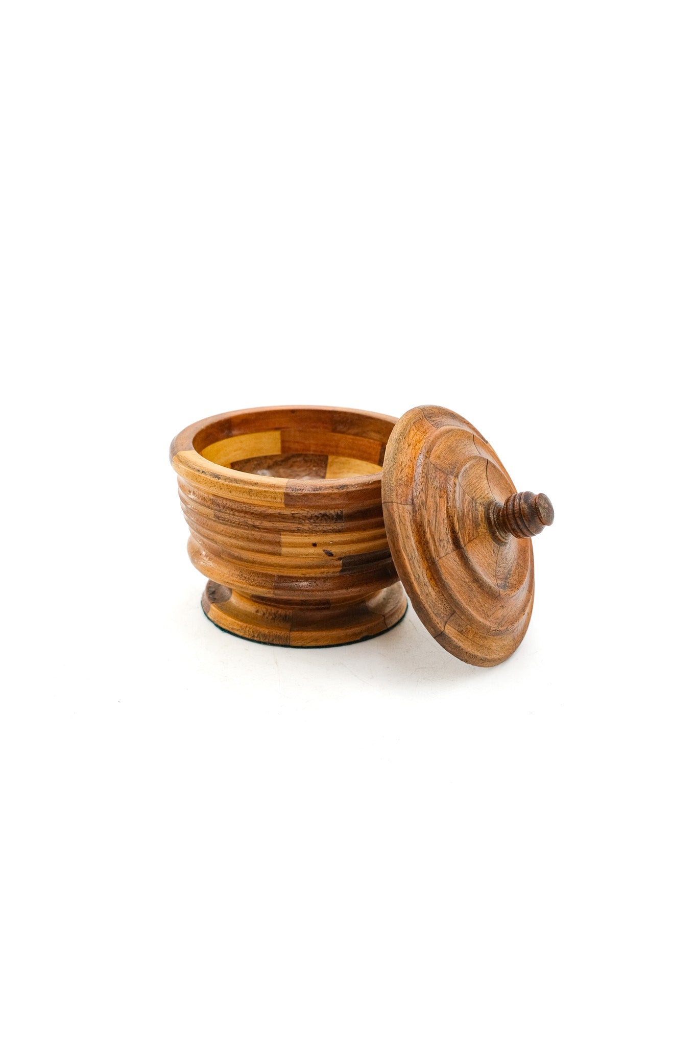 Segmented Wood Lidded Bowl / セグメントウッドのリッドボウル