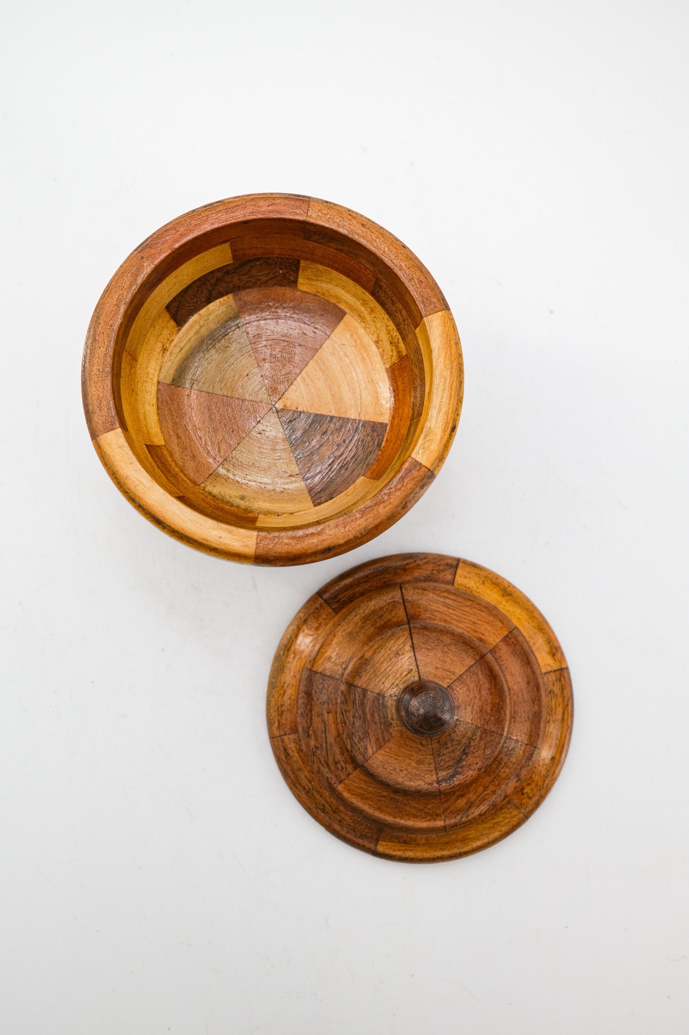 Segmented Wood Lidded Bowl / セグメントウッドのリッドボウル