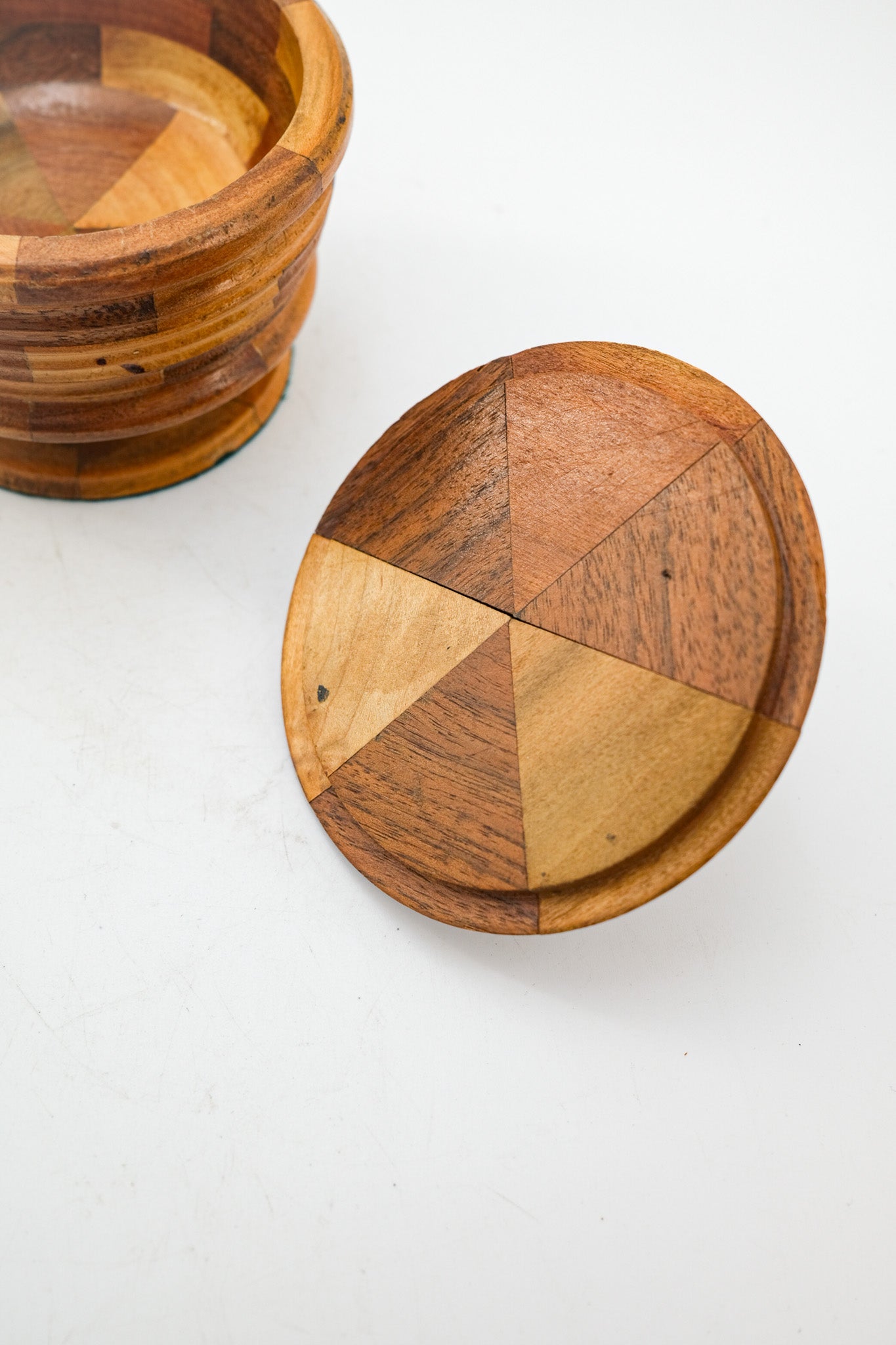 Segmented Wood Lidded Bowl / セグメントウッドのリッドボウル