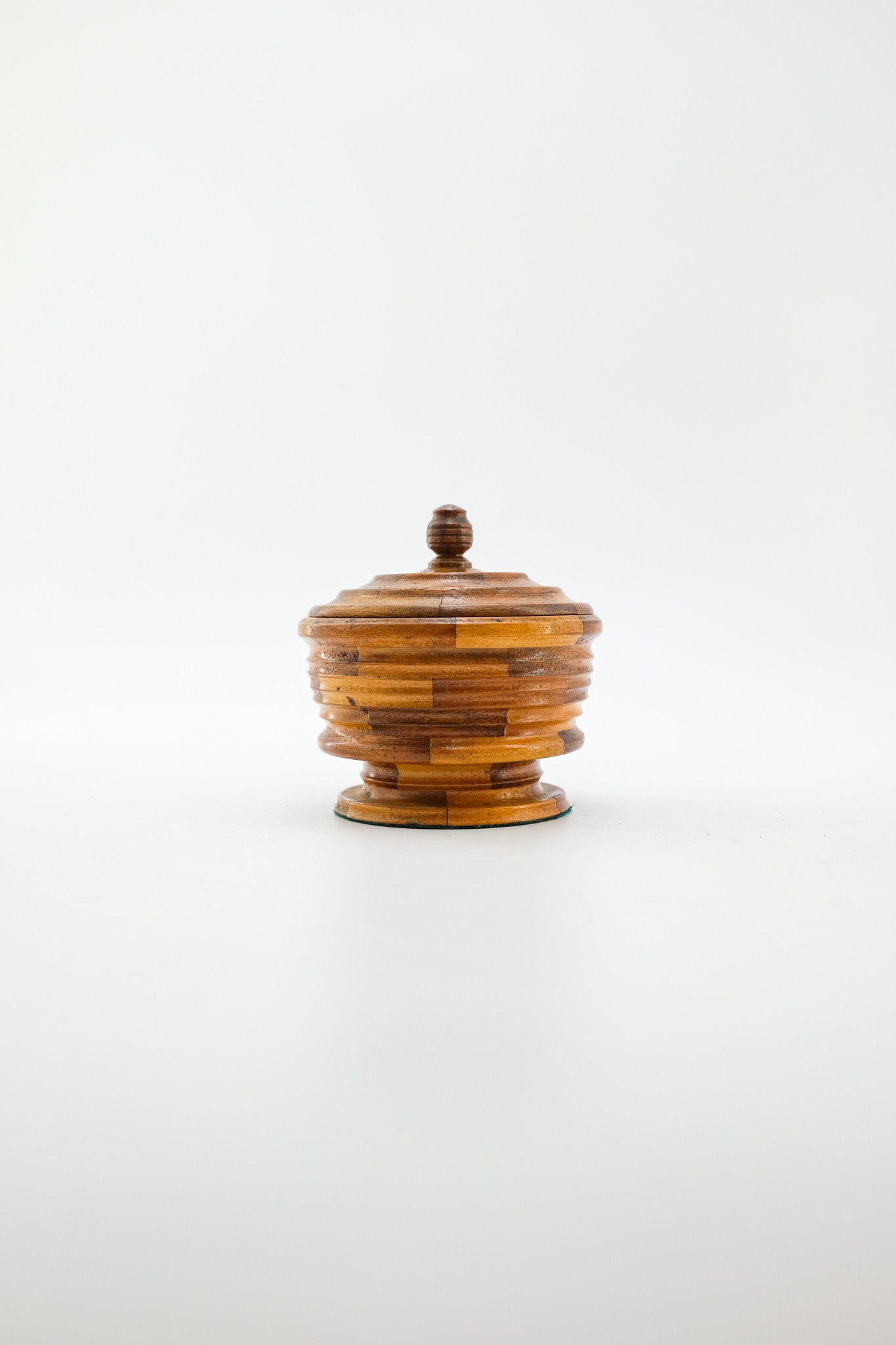 Segmented Wood Lidded Bowl / セグメントウッドのリッドボウル
