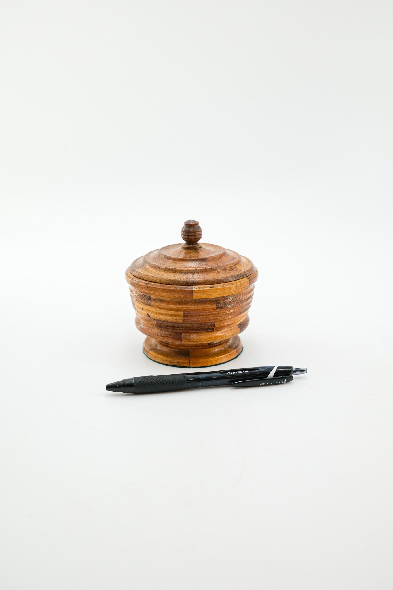 Segmented Wood Lidded Bowl / セグメントウッドのリッドボウル