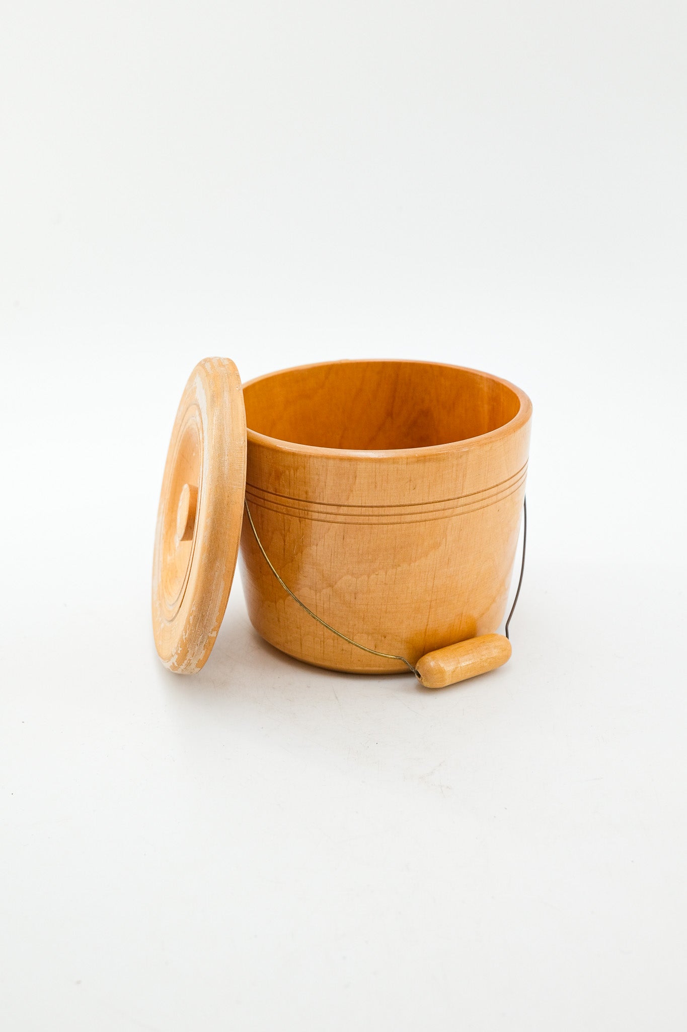 Wooden Bucket with Lid / 木製蓋付きバケツ