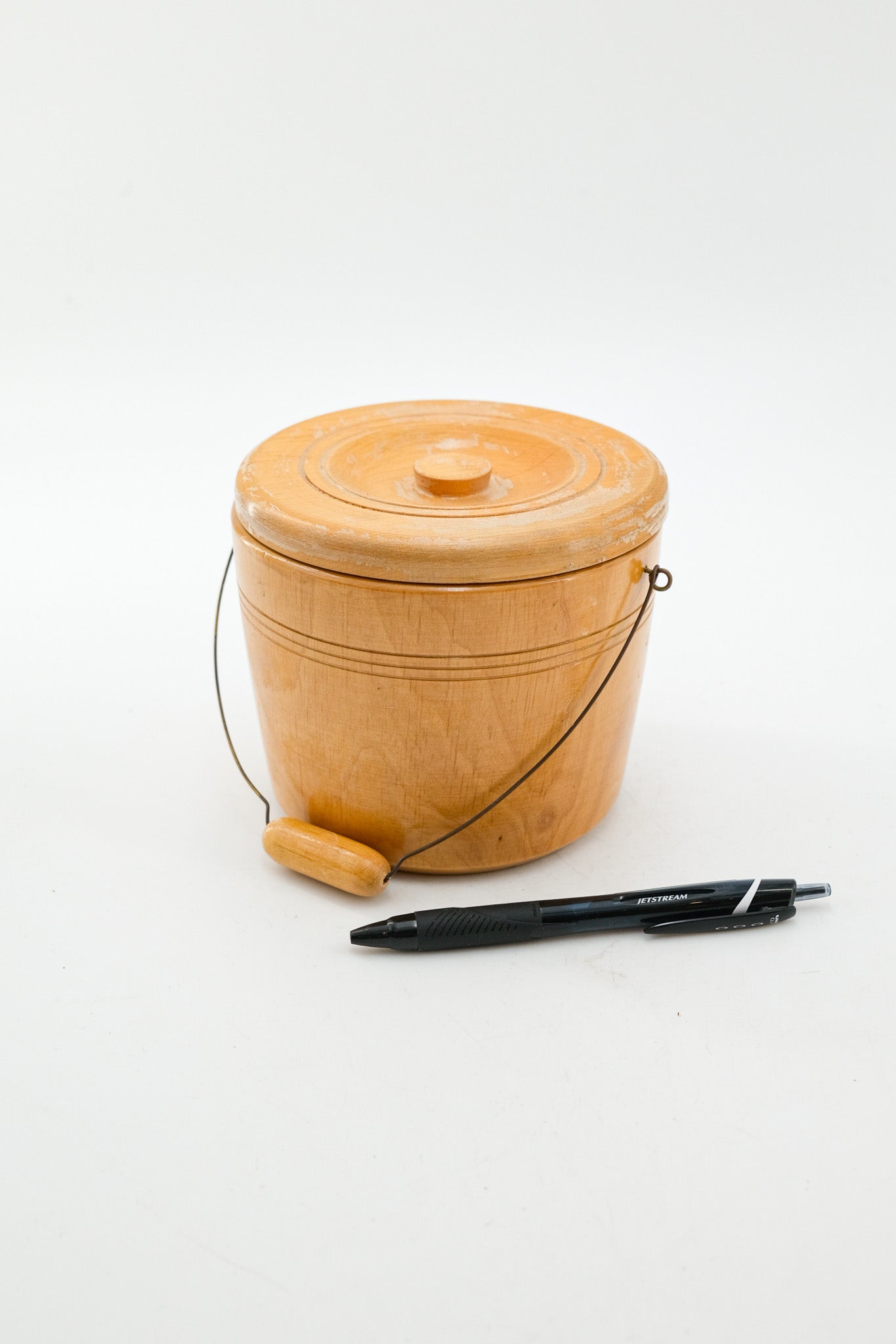 Wooden Bucket with Lid / 木製蓋付きバケツ