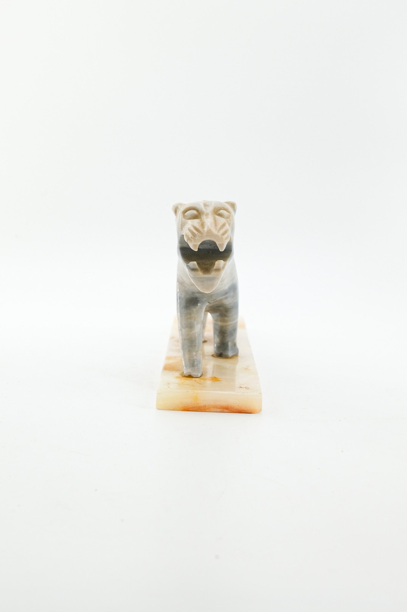 Carved Stone Feline Figurine / 石製彫刻のトラ
