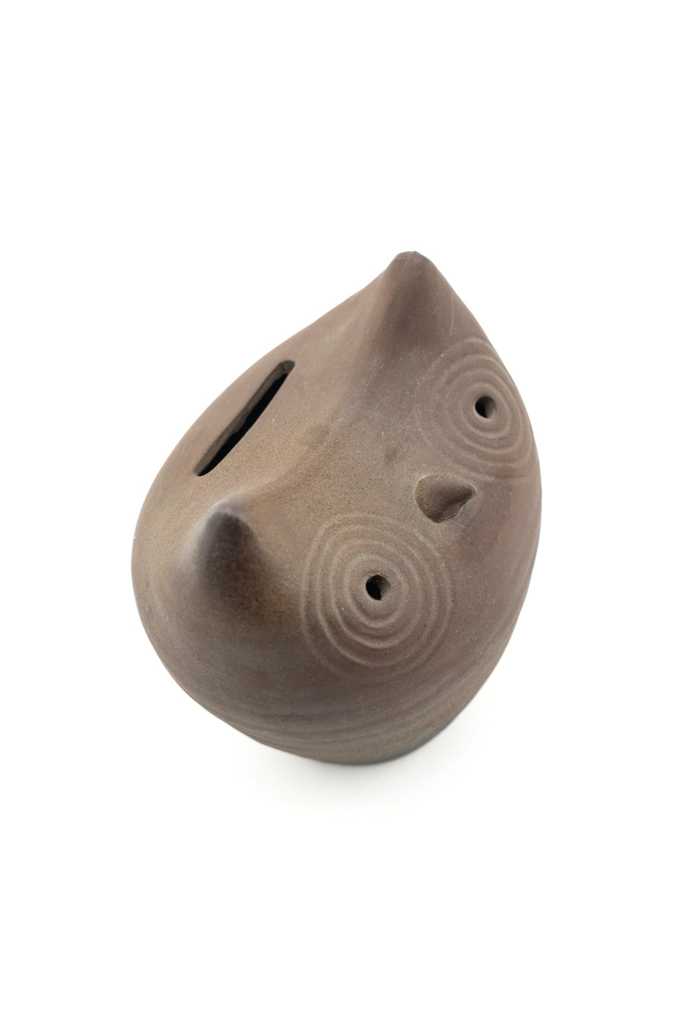 Owl Pottery Piggy Bank / フクロウの陶器製貯金箱