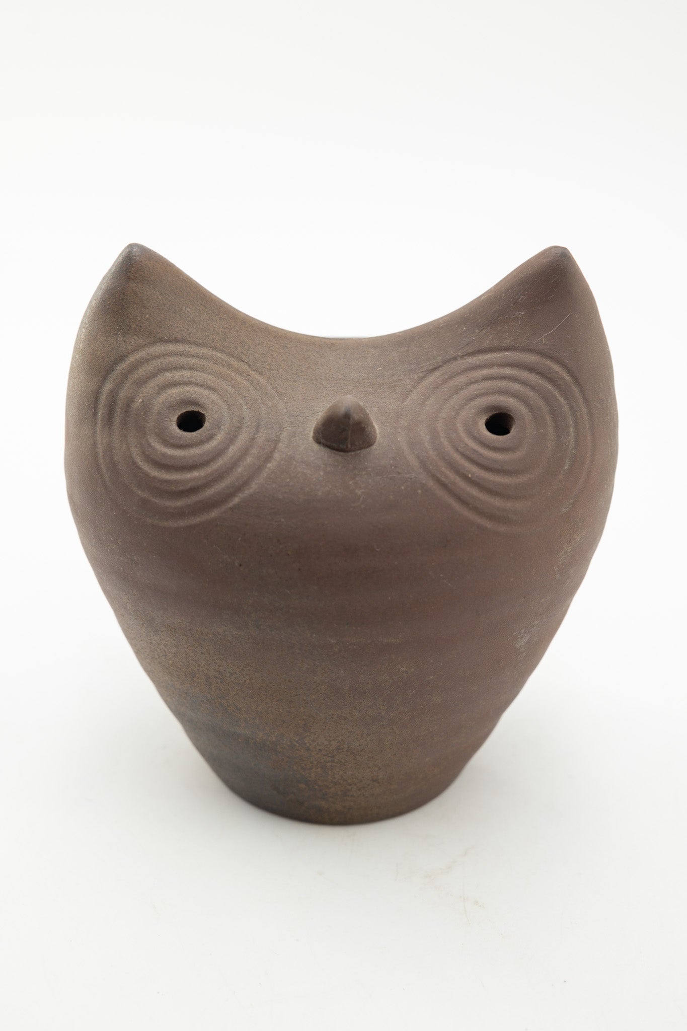 Owl Pottery Piggy Bank / フクロウの陶器製貯金箱