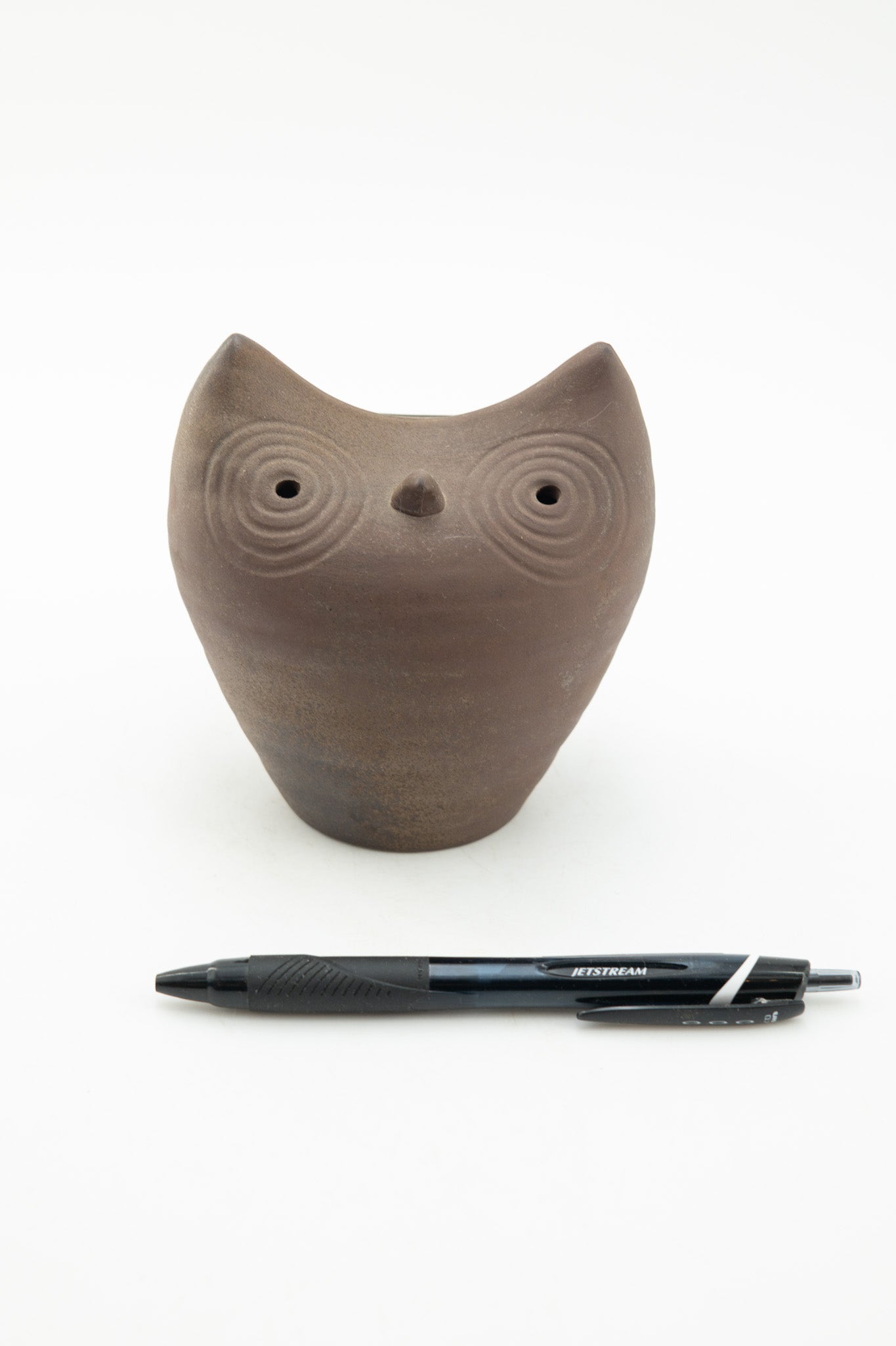 Owl Pottery Piggy Bank / フクロウの陶器製貯金箱