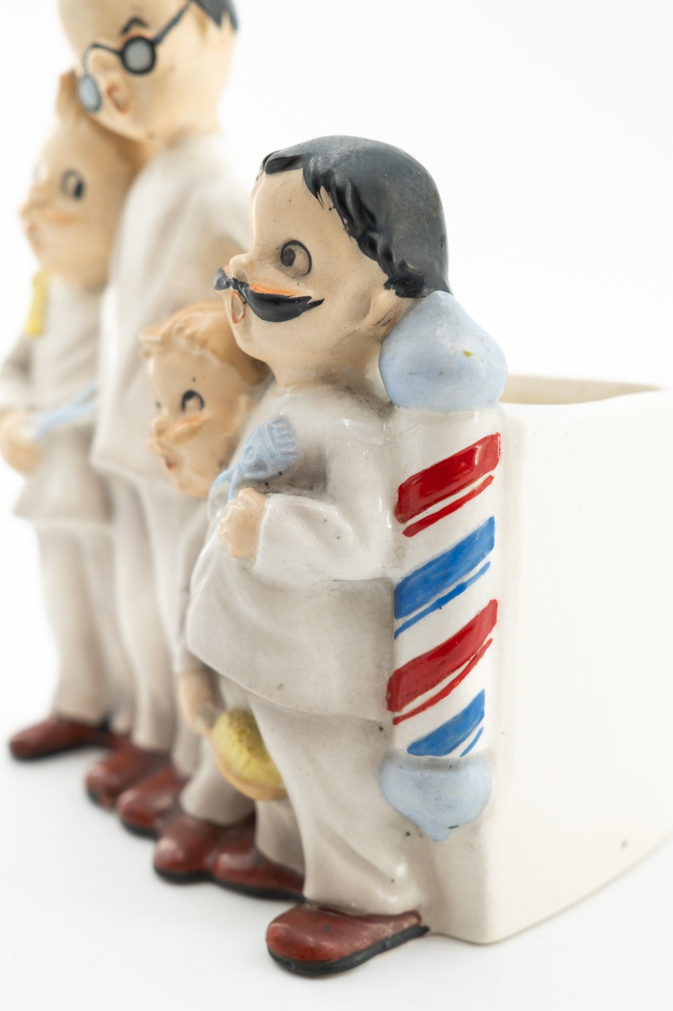 Barber Shop Ceramic Figure / バーバーショップ 陶器製 フィギュア小物入れ