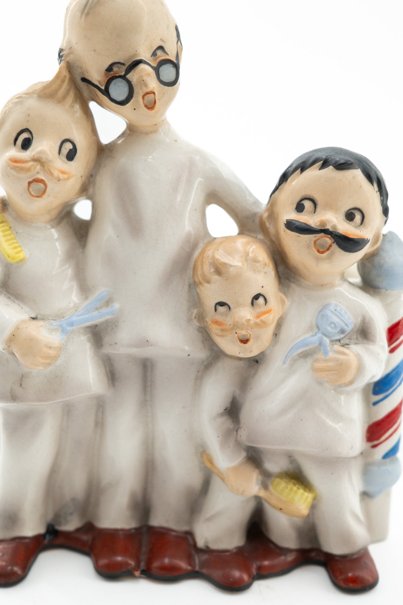 Barber Shop Ceramic Figure / バーバーショップ 陶器製 フィギュア小物入れ