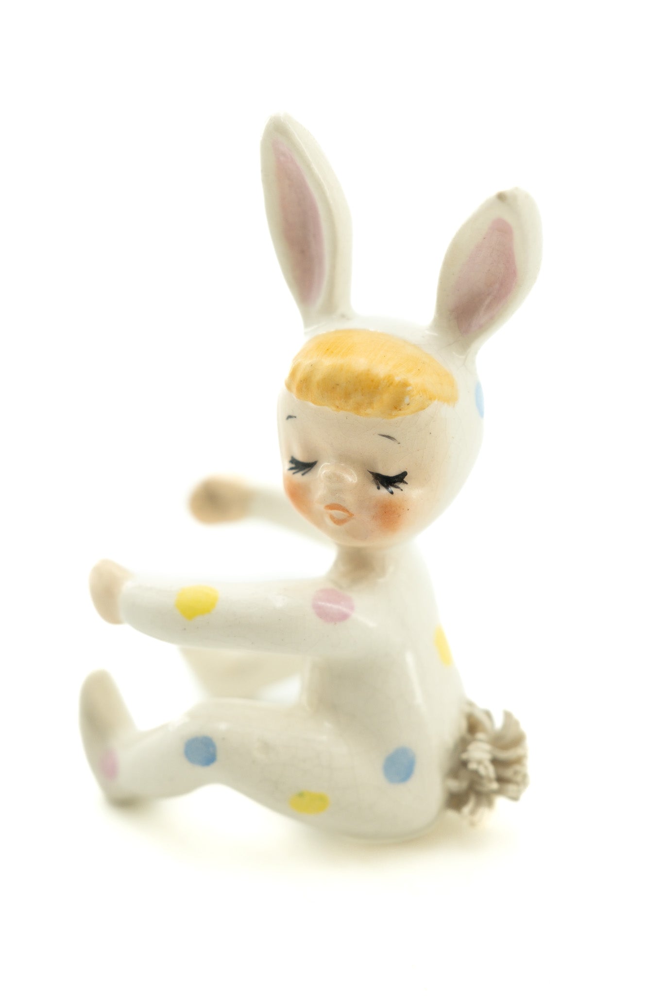 Rabbit Costume Figurine / ウサギの着ぐるみを着た子供の置物