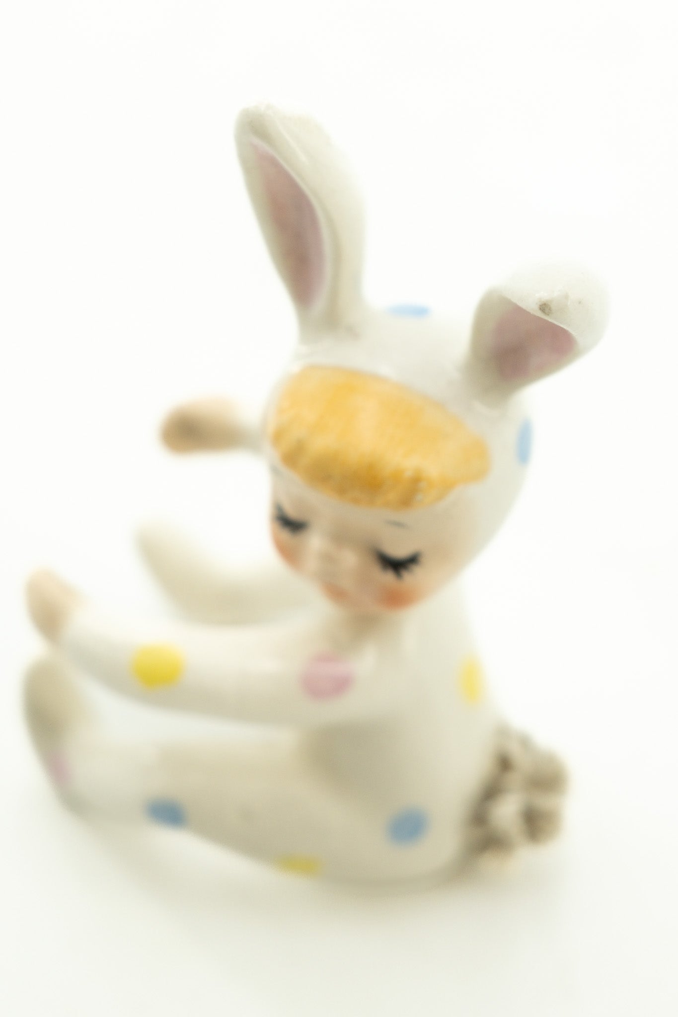 Rabbit Costume Figurine / ウサギの着ぐるみを着た子供の置物