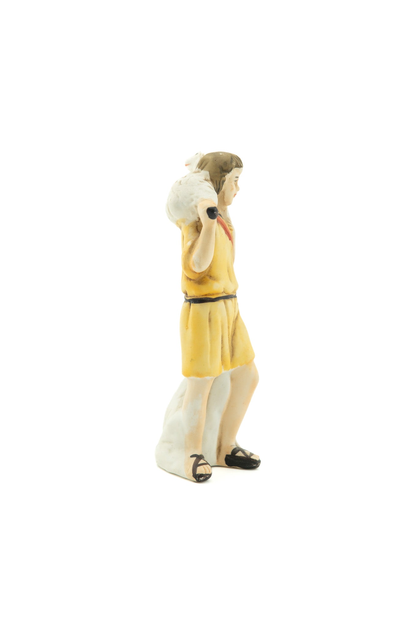 Ceramic Shepherd Figurine / 陶器製の羊飼いのフィギュア