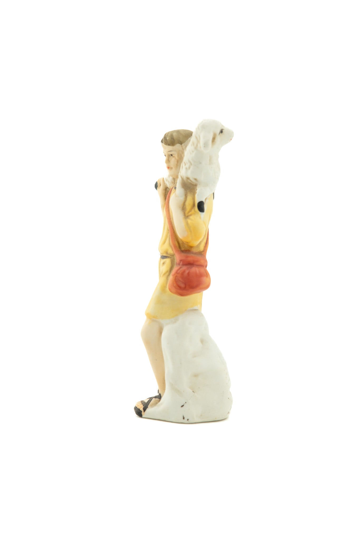 Ceramic Shepherd Figurine / 陶器製の羊飼いのフィギュア