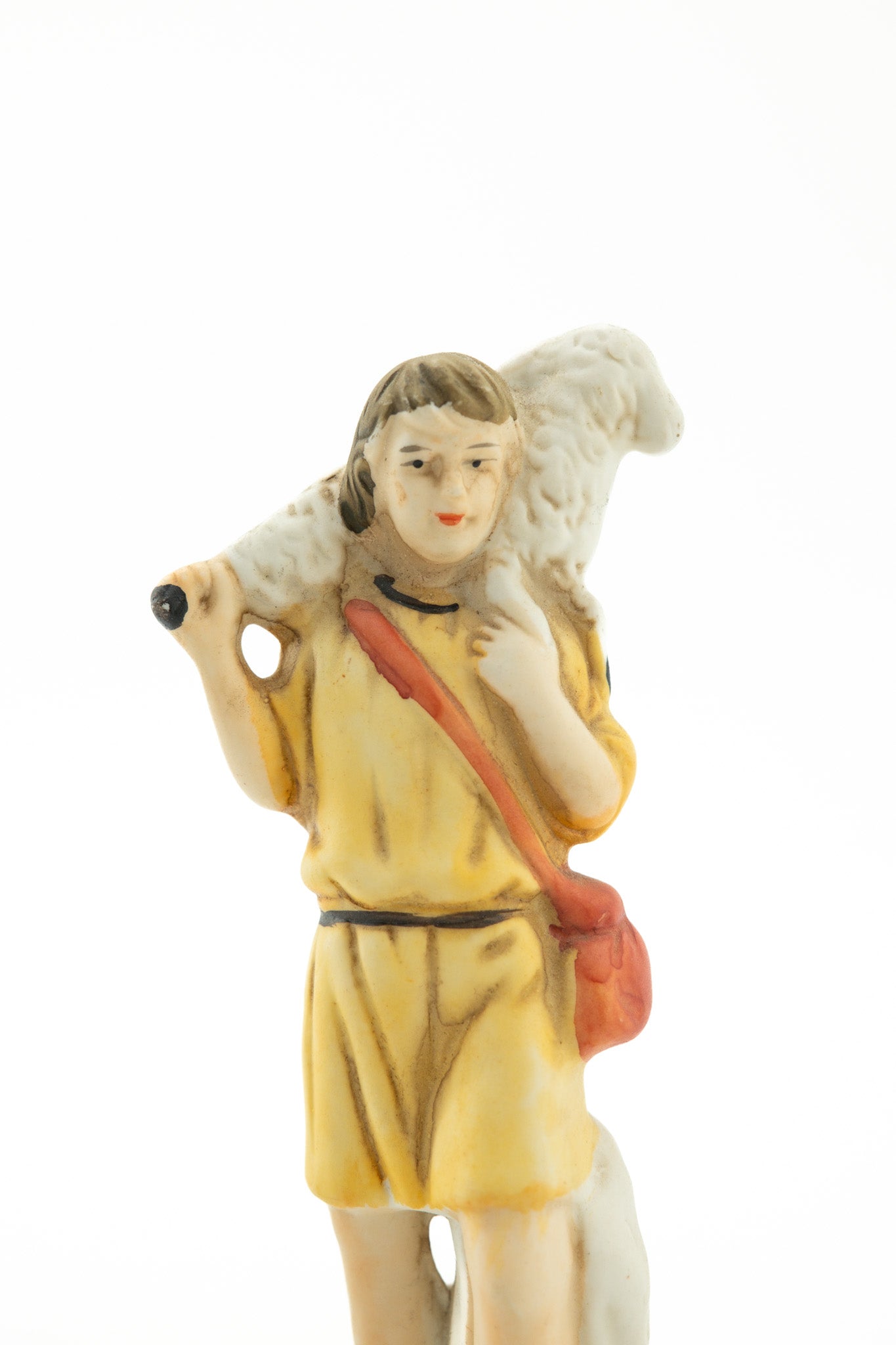 Ceramic Shepherd Figurine / 陶器製の羊飼いのフィギュア