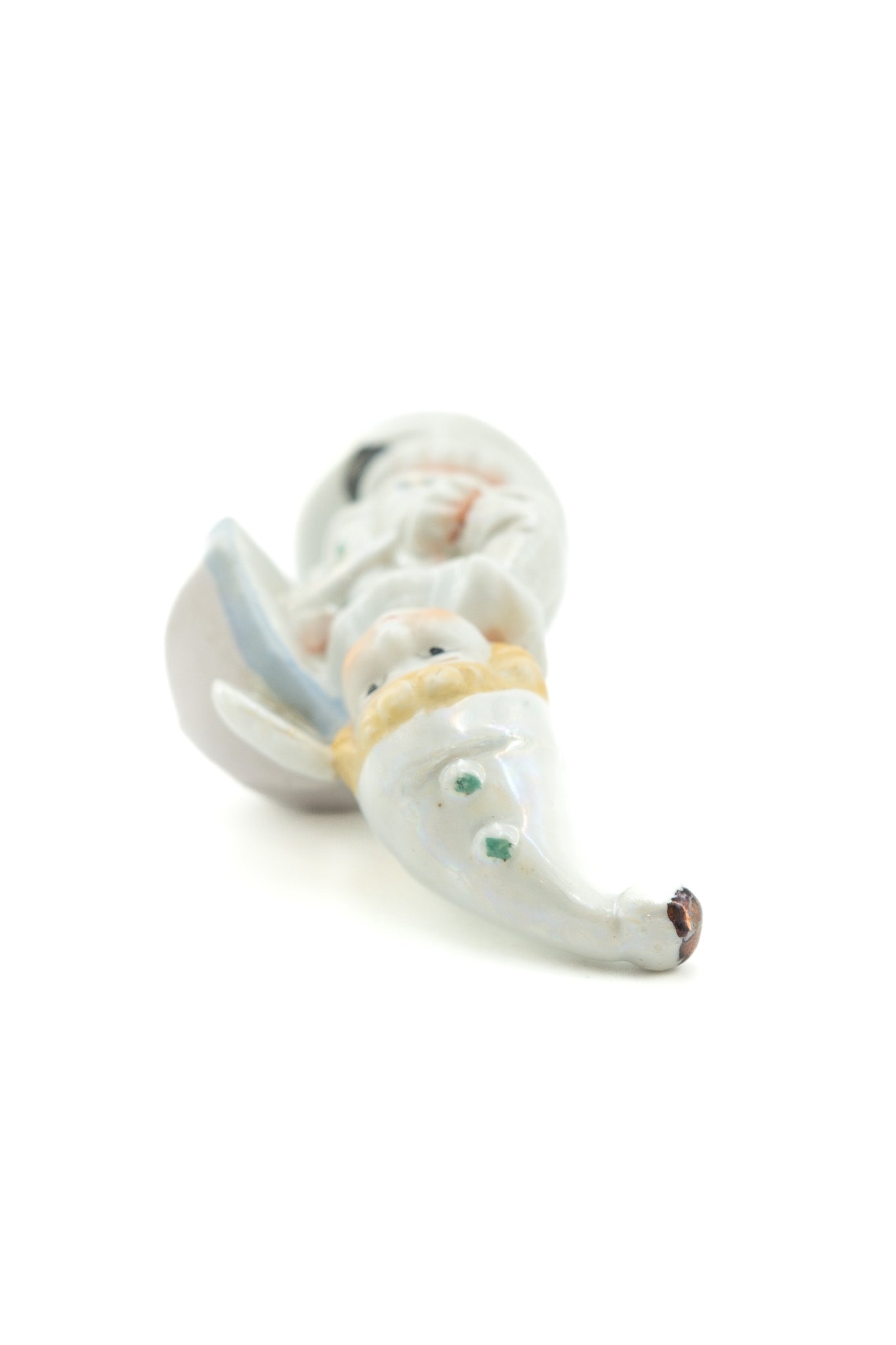 Pierrot Figurine with Umbrella / ピエロと傘の陶器人形