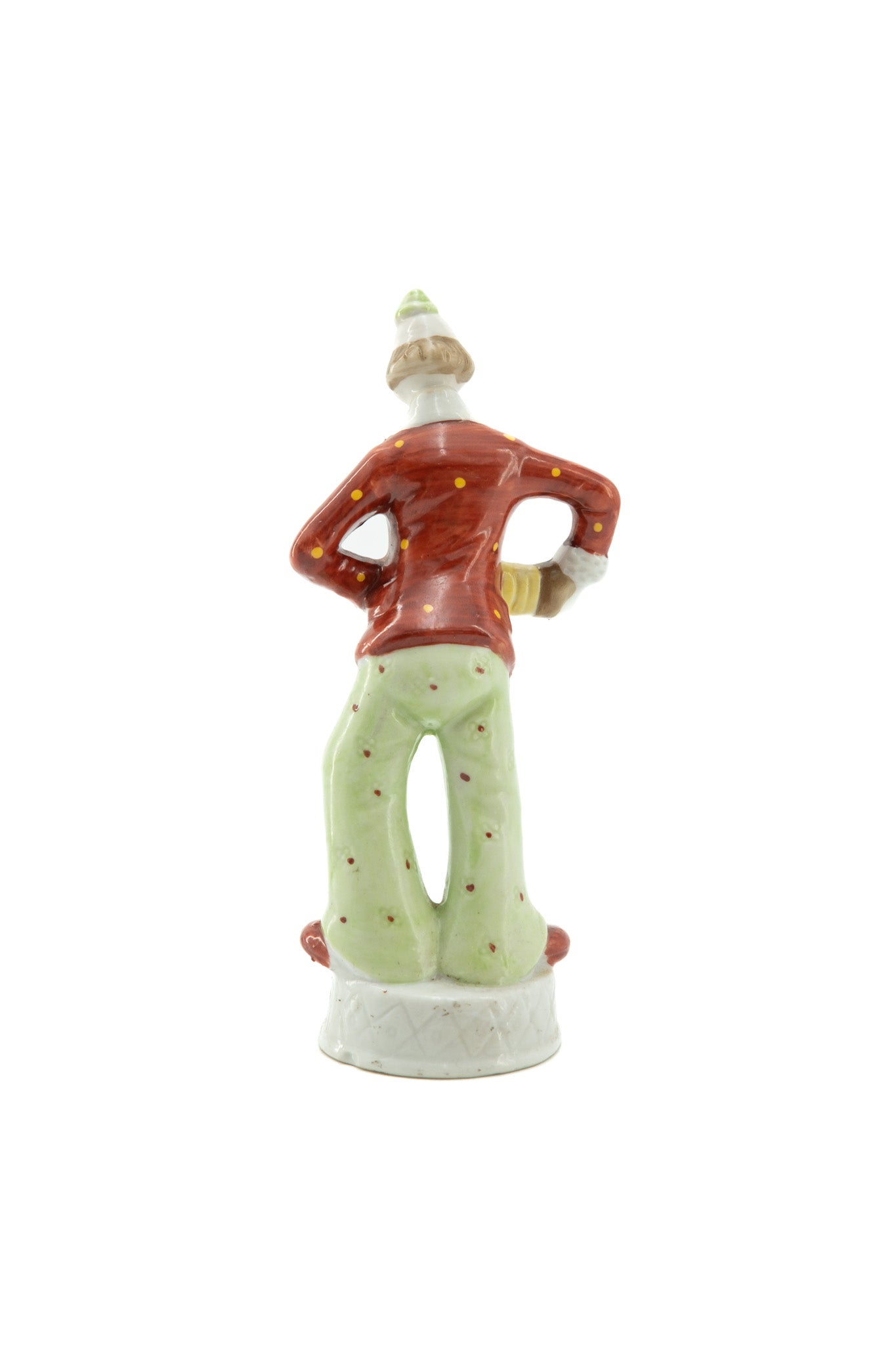 Clown Figurine with Accordion / アコーディオンを弾くピエロの人形