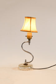 Beige Glass Base & Fabric Shade Desk Light / ベージュ ガラスベース×布シェード デスクライト