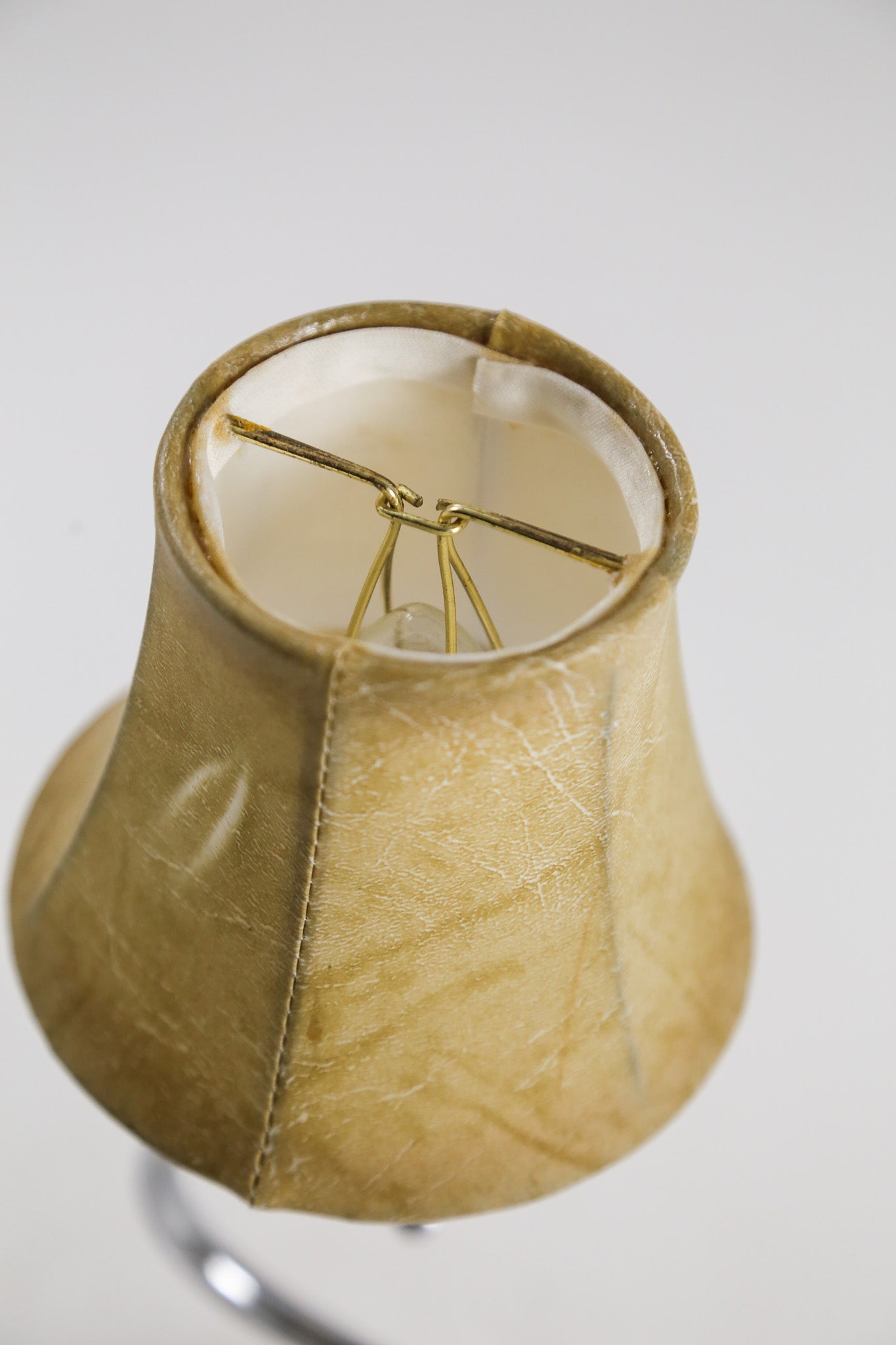 Beige Glass Base & Fabric Shade Desk Light / ベージュ ガラスベース×布シェード デスクライト