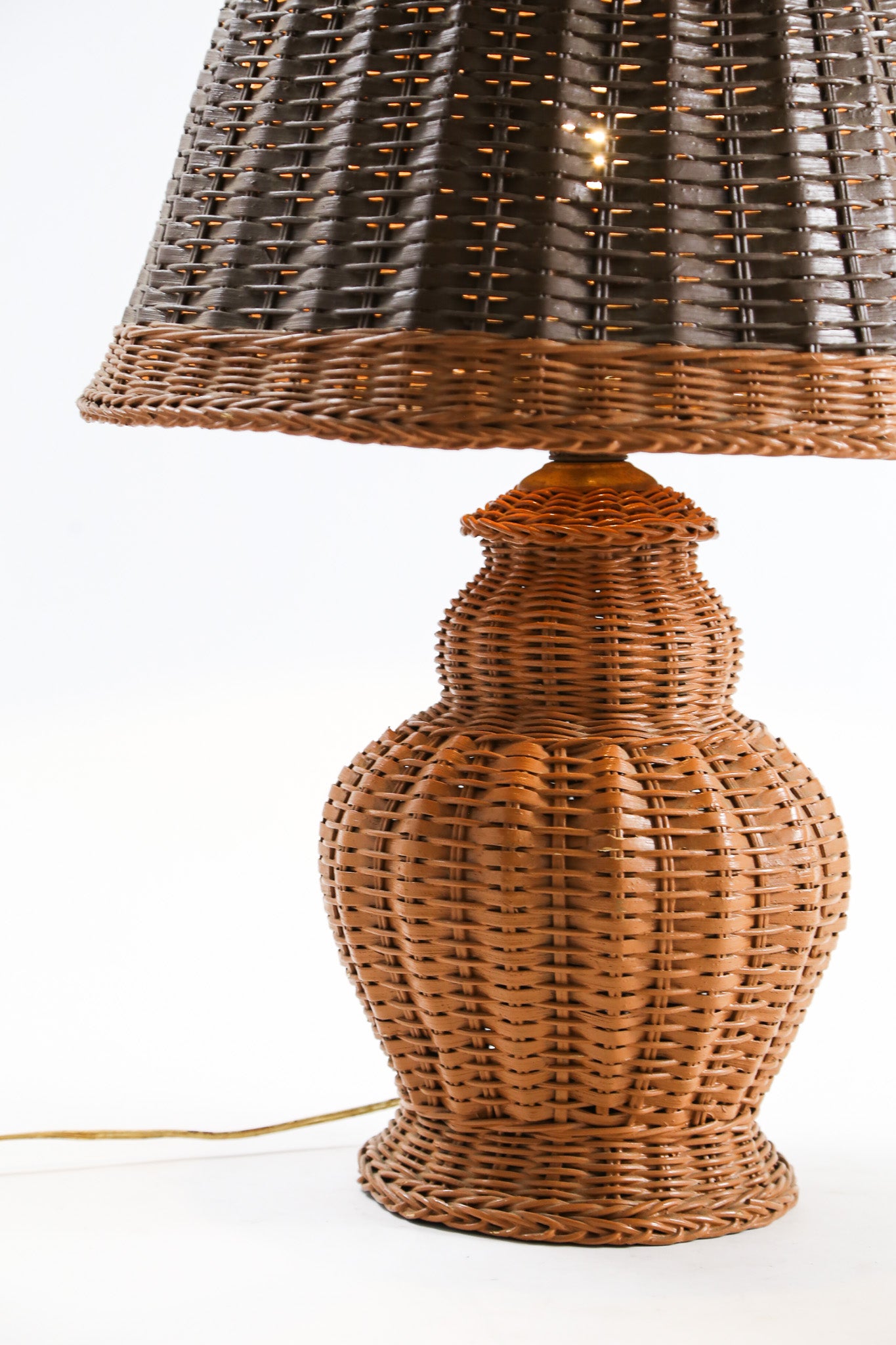 Large Rattan Desk Lamp / ラタン 特大デスクライト