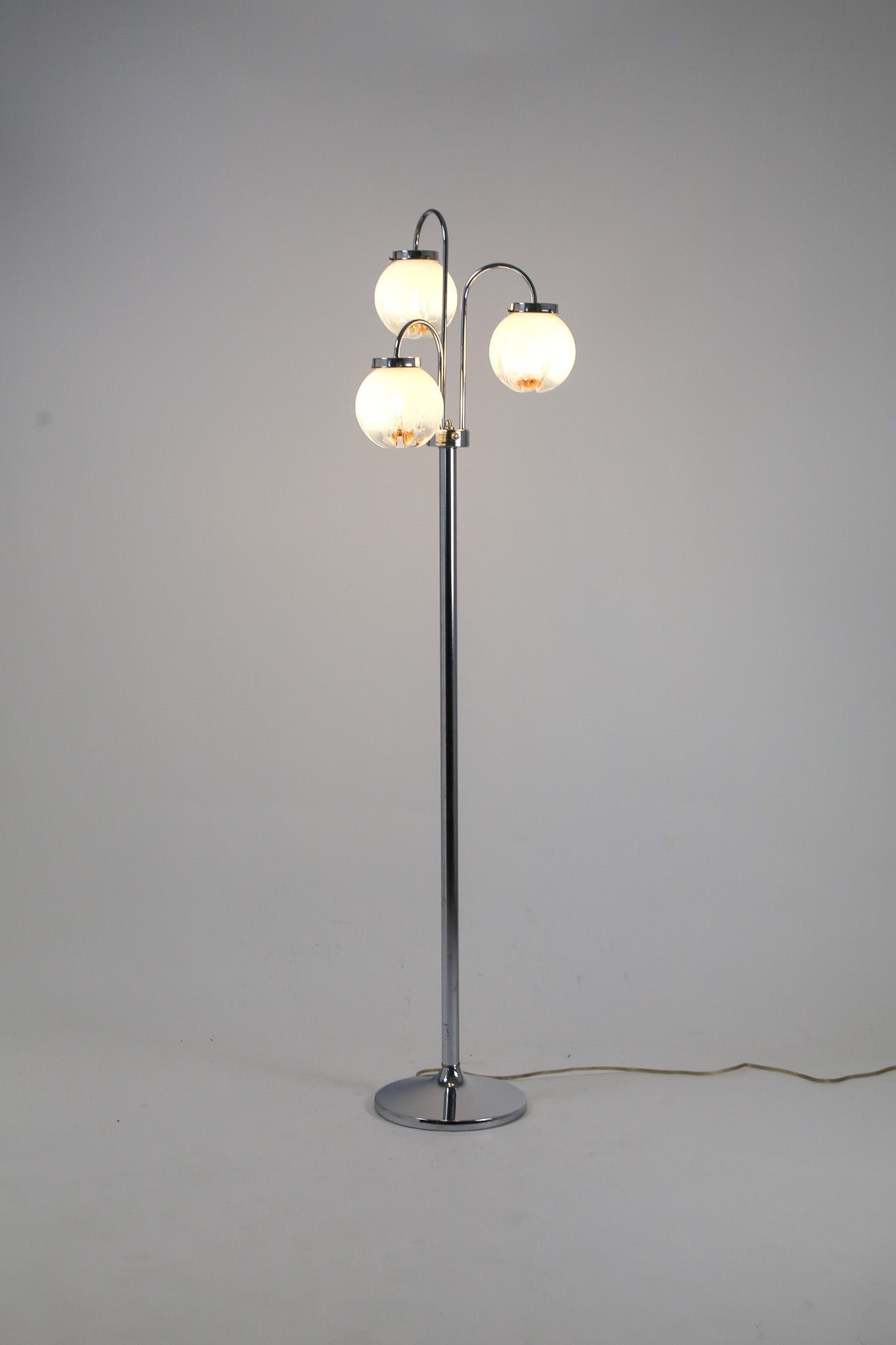 Vintage Chrome 3-Light Arc Floor Lamp / ヴィンテージ クローム 3灯 アーク フロアランプ