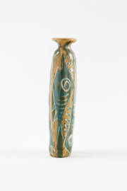 Slender Ceramic Vase with Fish Pattern / 細長花器 魚の絵柄