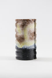 Yellow x Brown x Black Fat Lava Vase / 黄×茶×黒 ファットラバ 花器