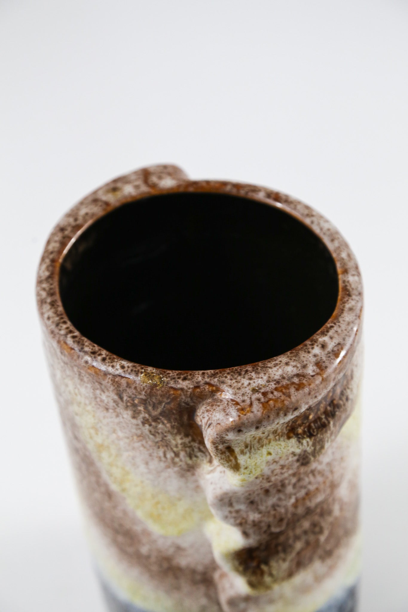 Yellow x Brown x Black Fat Lava Vase / 黄×茶×黒 ファットラバ 花器