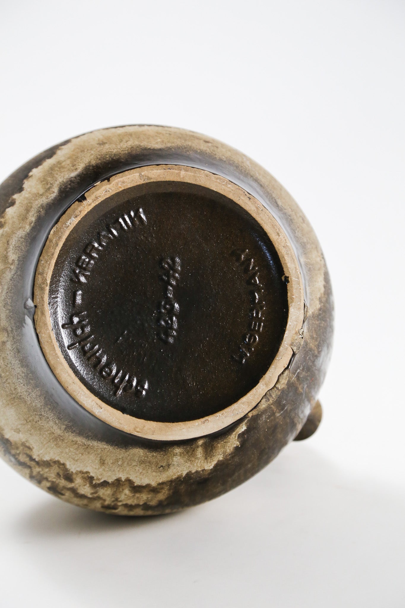 Handled Fat Lava Flower Vase / 取手付き ファットラバ 花器