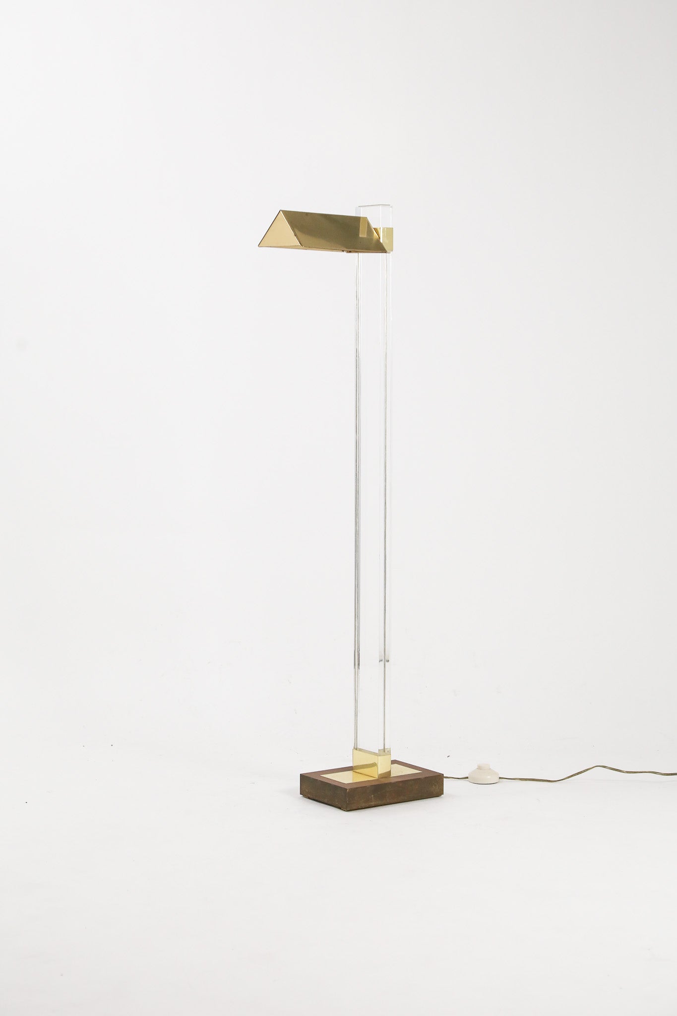 Lucite & Brass Floor Lamp / ルーサイト＆ブラス フロアランプ